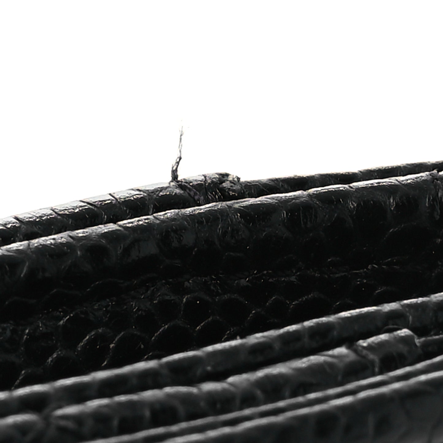 Caviar Quilted Flap Card Holder Wallet Black