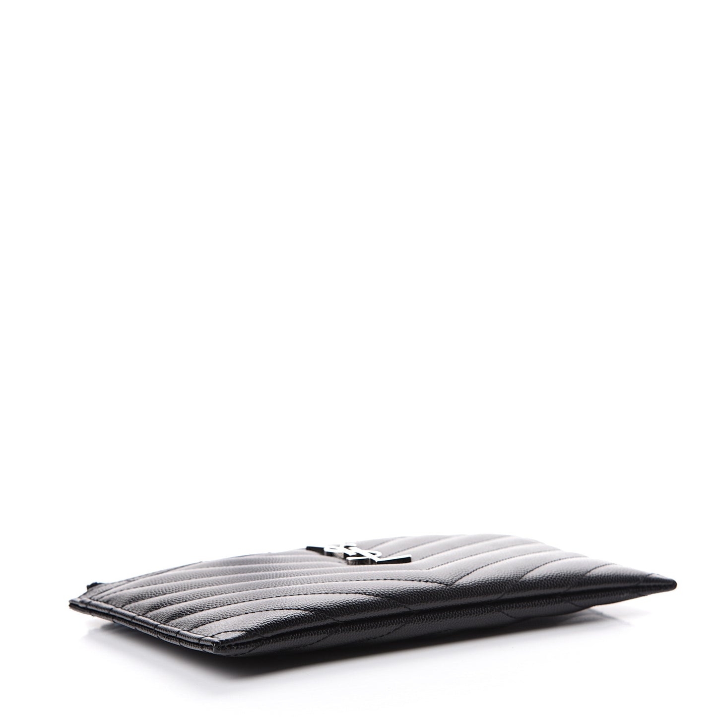 Grain De Poudre Chevron Monogram Bill Pouch Black