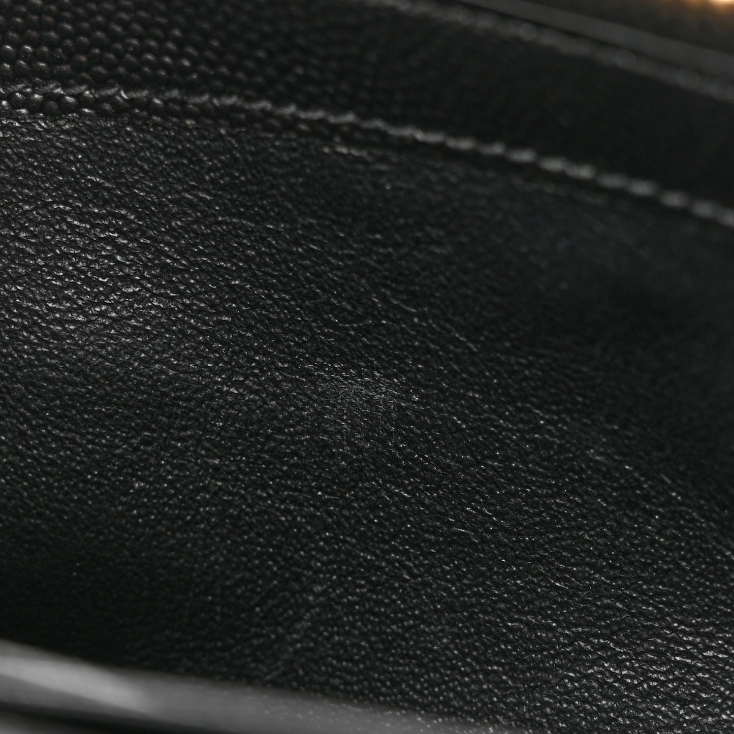 Grain De Poudre Matelasse Chevron Monogram Chain Wallet Black
