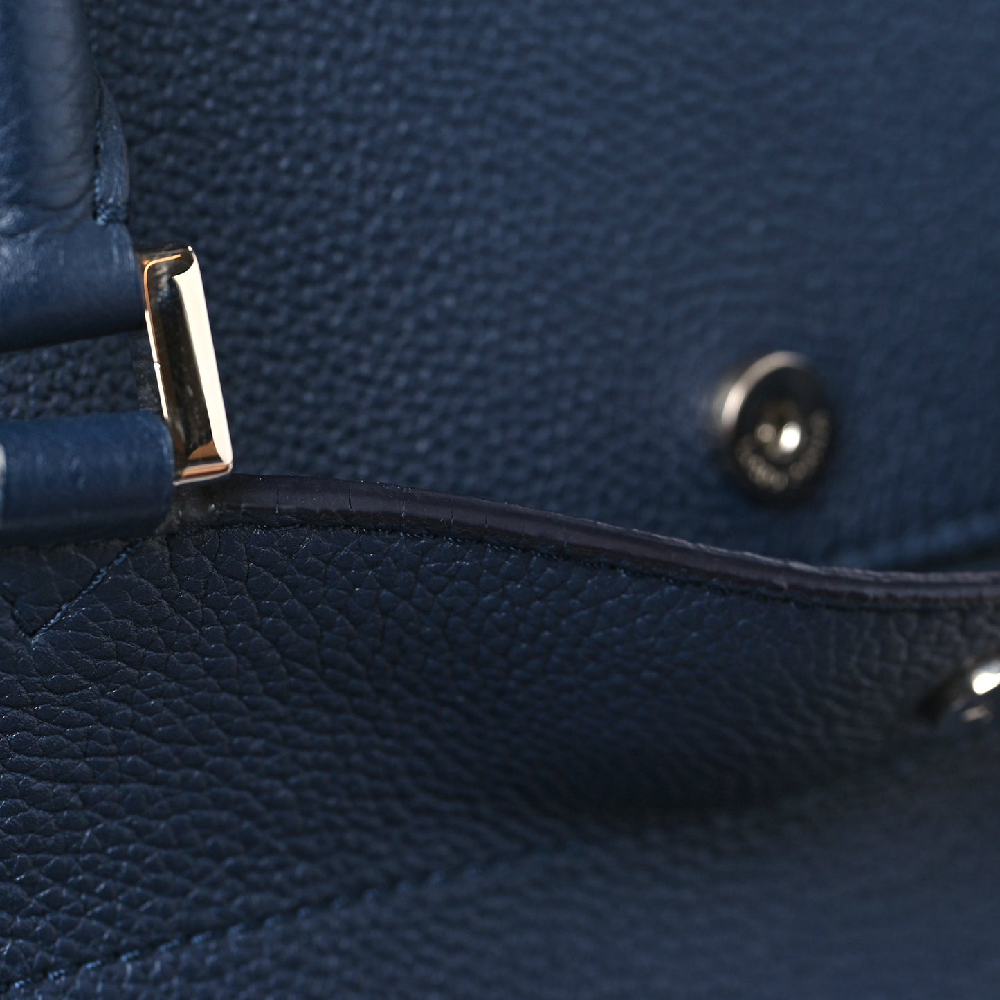 Grained Calfskin Bellevue Odessa Navy Blue