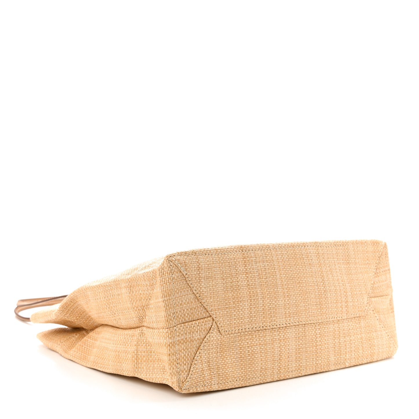 Raffia Logo Tote Naturale