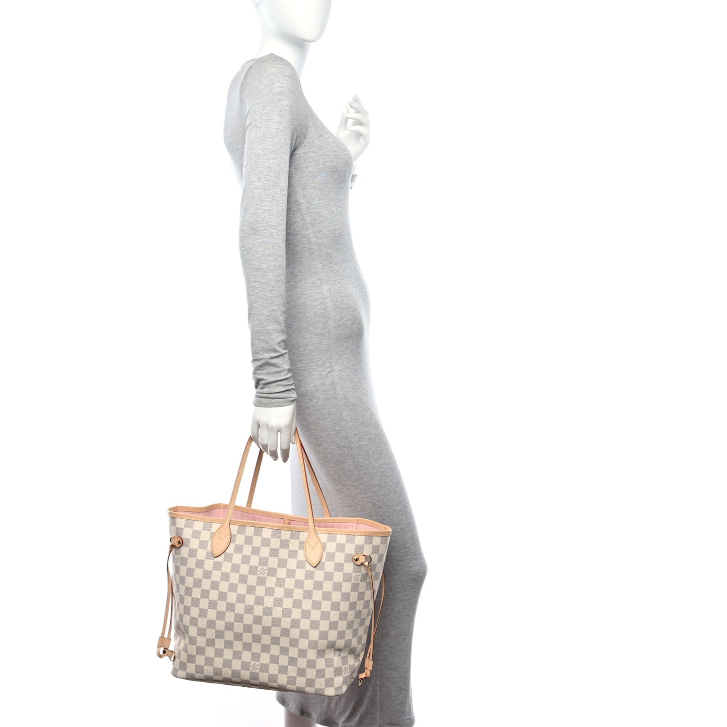 Damier Azur Neo Neverfull MM Rose Ballerine