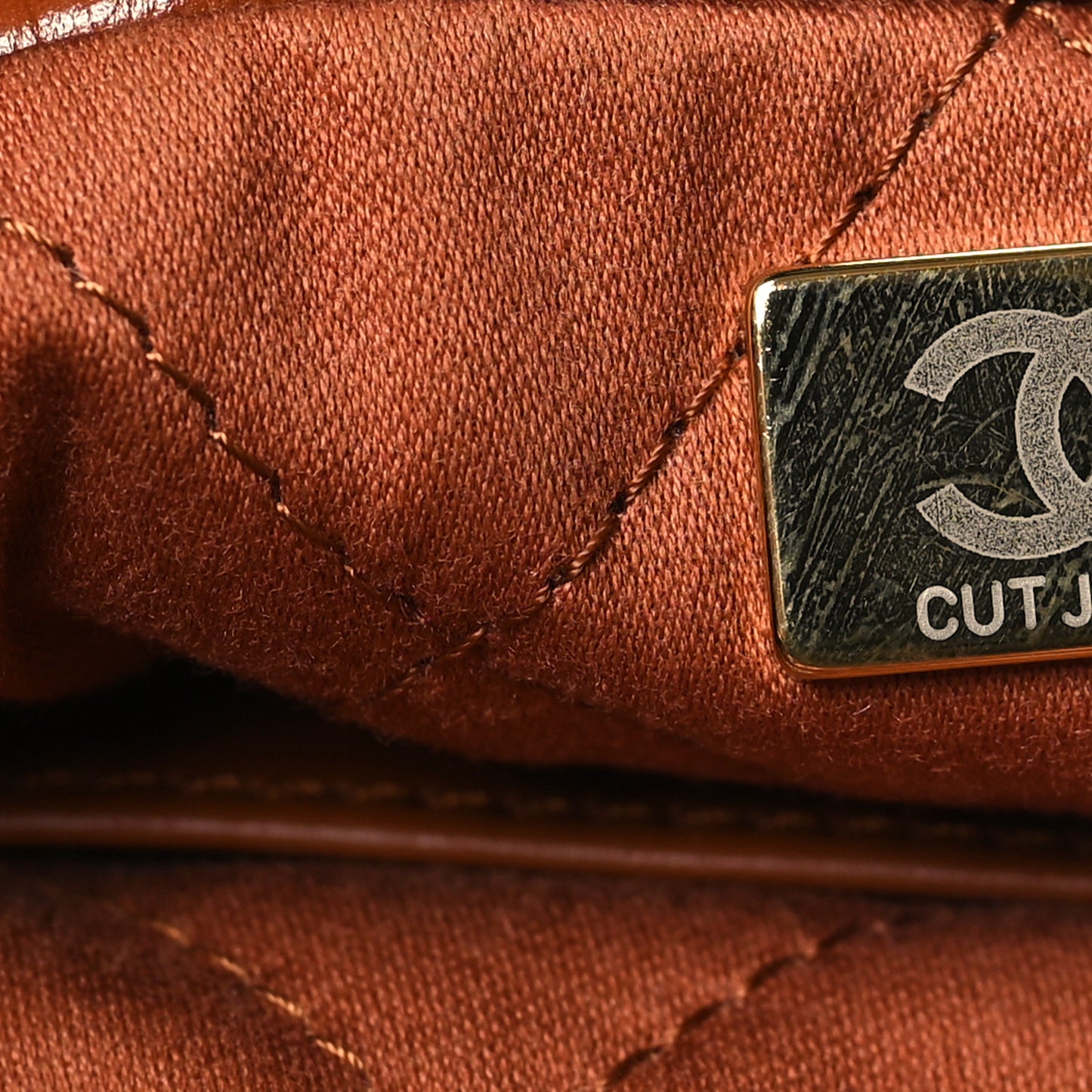 Shiny Calfskin Quilted Mini Chanel 22 Light Brown