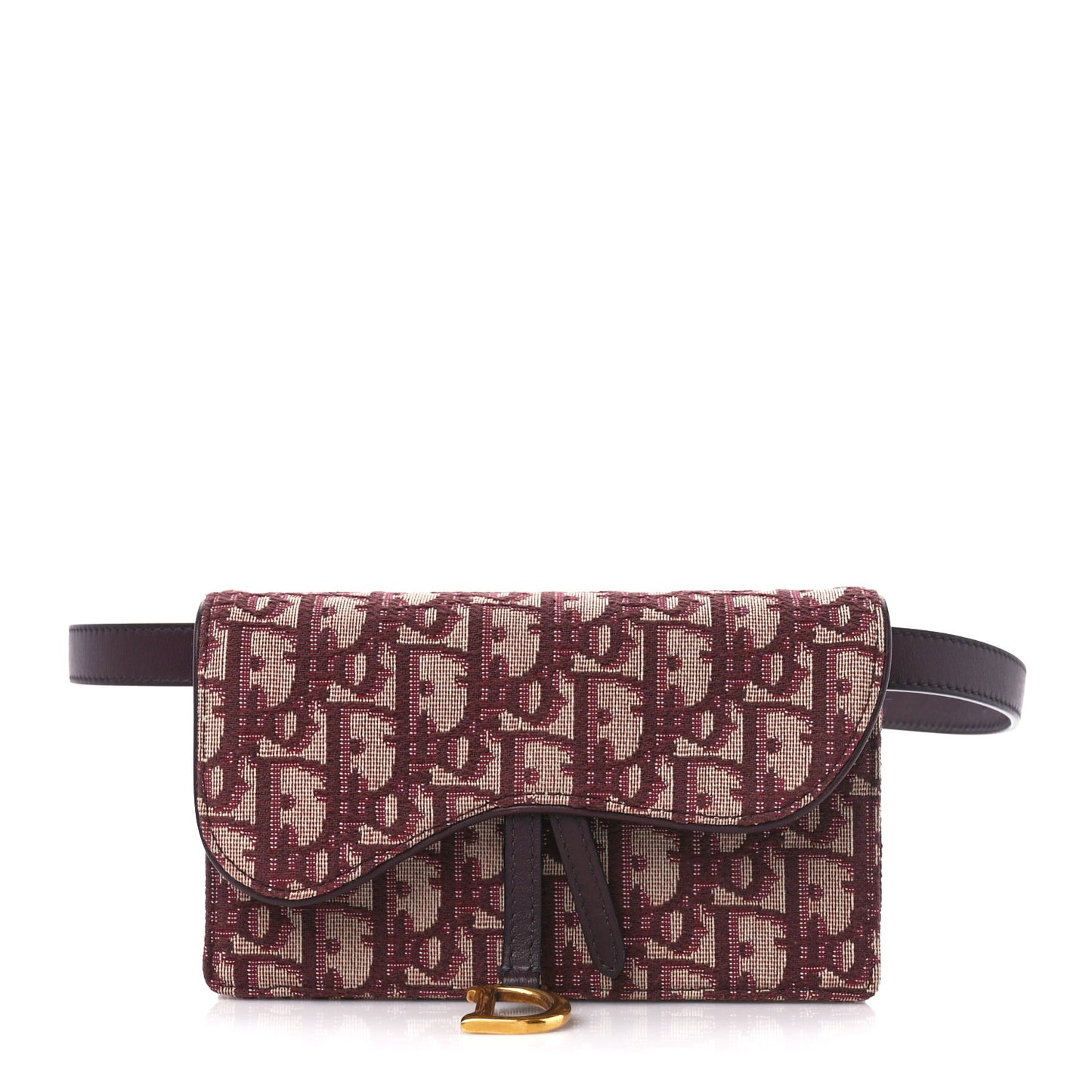 Oblique Saddle Belt Bag Bordeaux