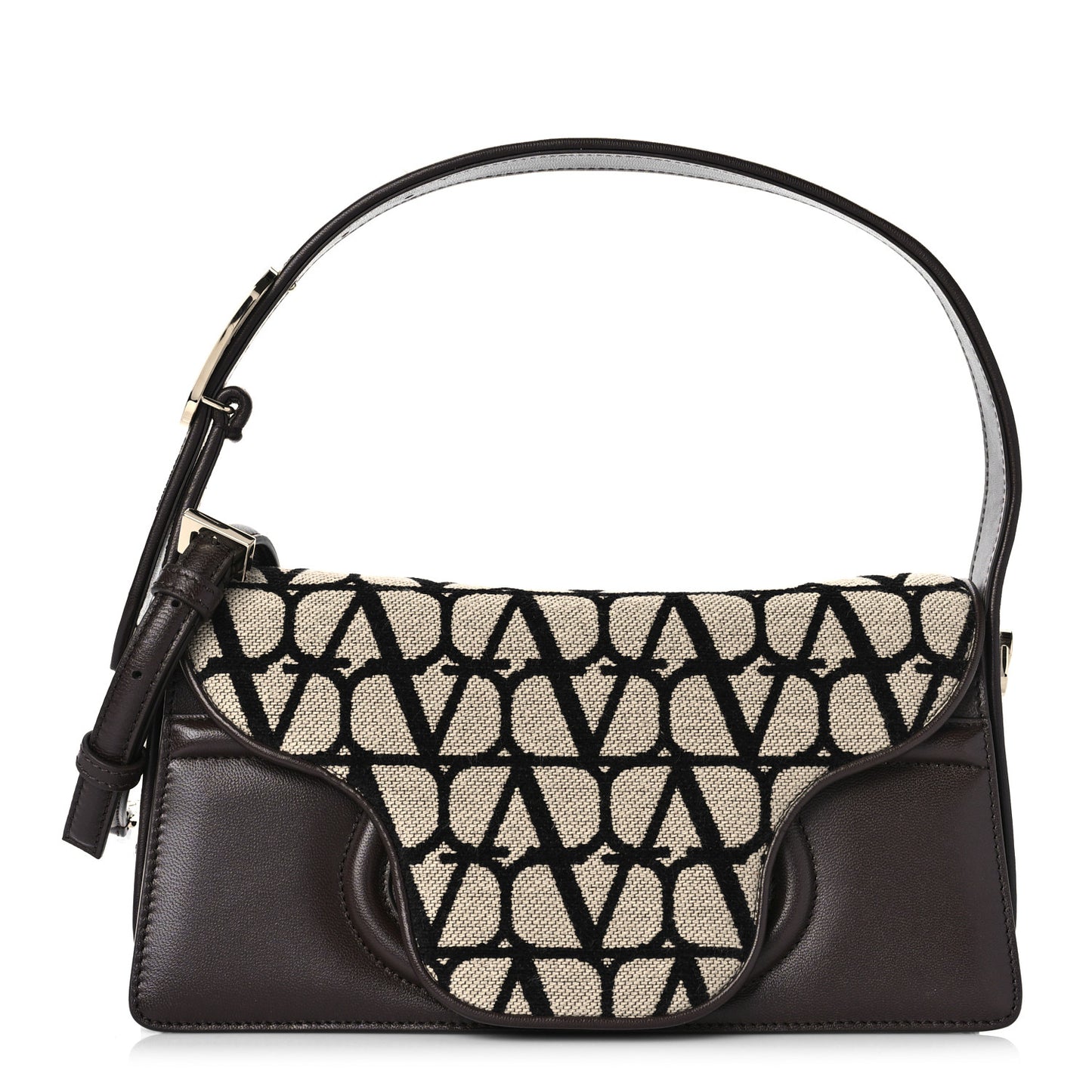 Toile Iconographe Goatskin Le Grand Deuxieme Shoulder Bag Naturale Black Fondant