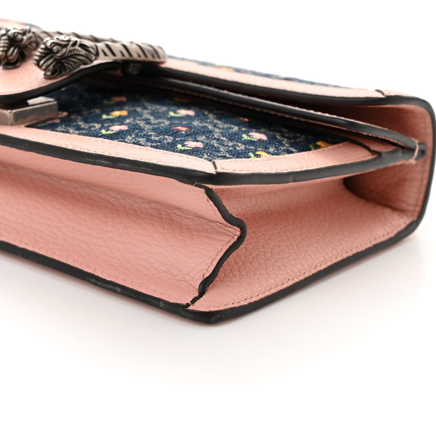 New Denim Dollar Calfskin Floral GG Monogram Small Dionysus Shoulder Bag Blue Tea Multicolor Powder Pink