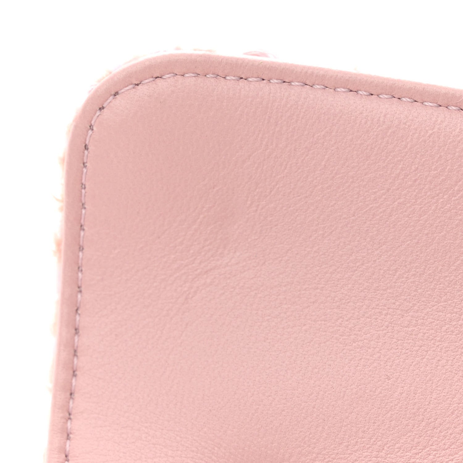 Chanel Tweed Quilted Double You Mini Flap Pink 12 of 14