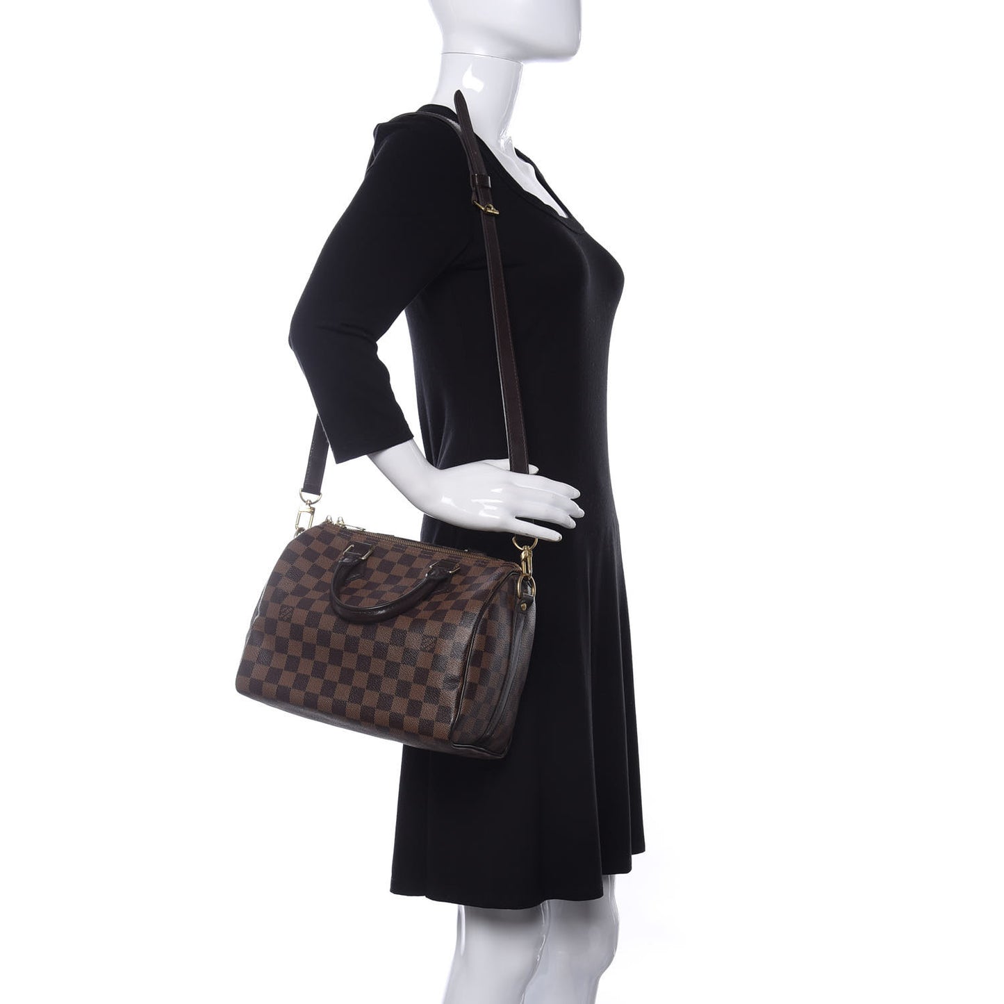Damier Ebene Speedy Bandouliere 25