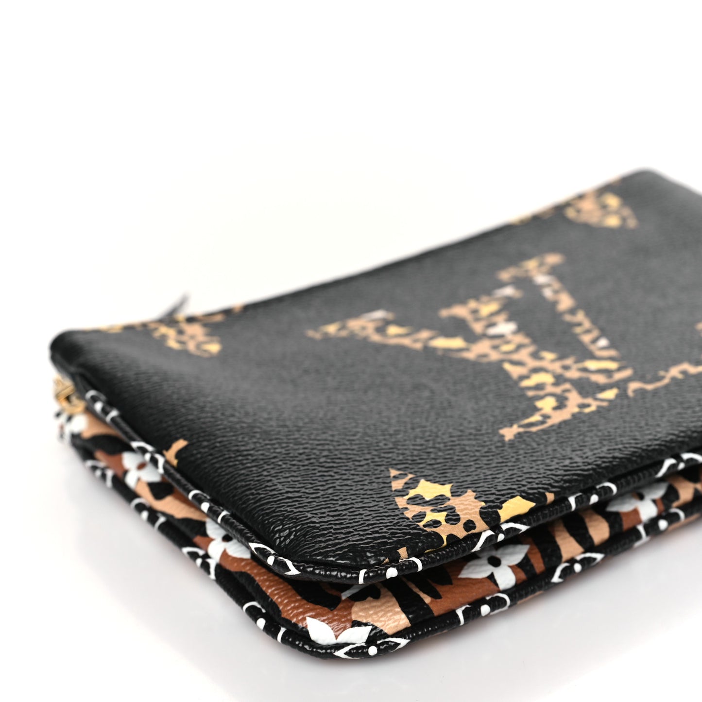 Monogram Giant Jungle Pochette Double Zip Black