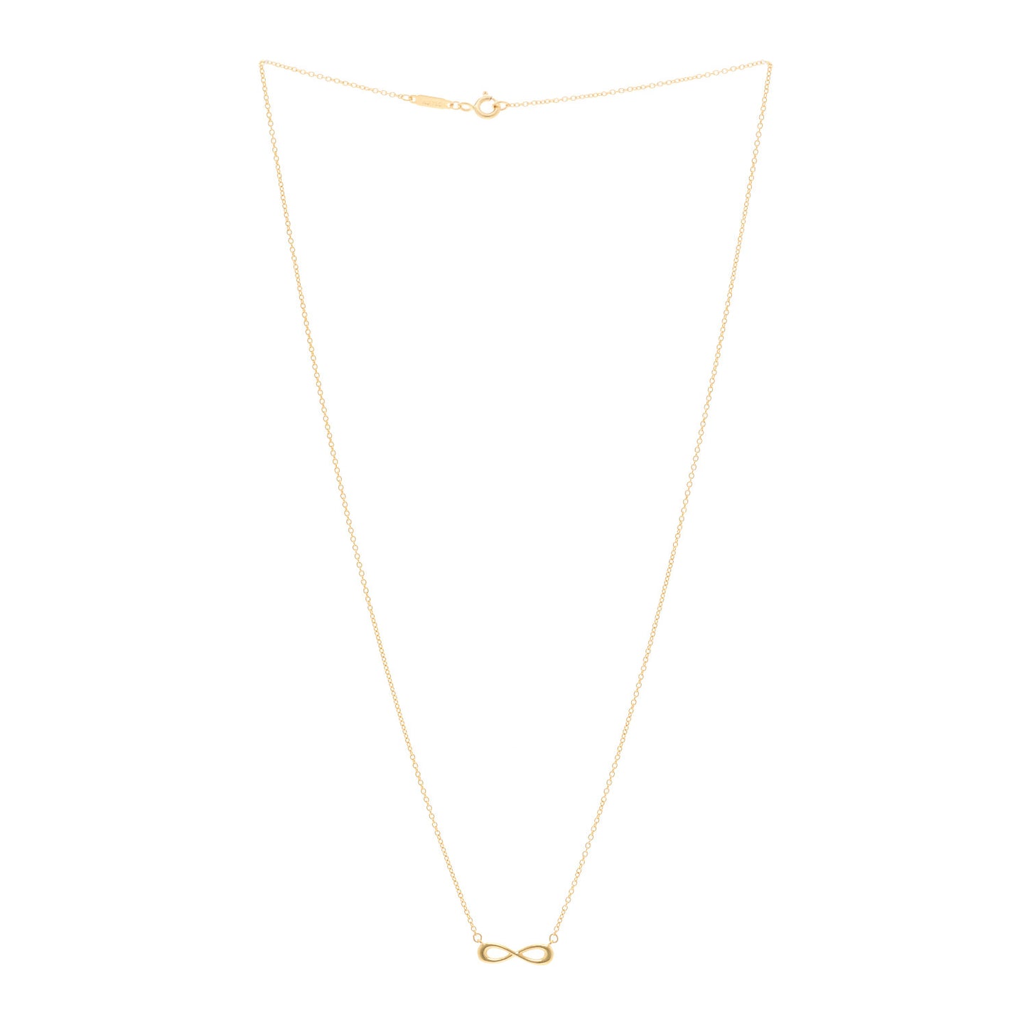 18K Yellow Gold Infinity Pendant Necklace