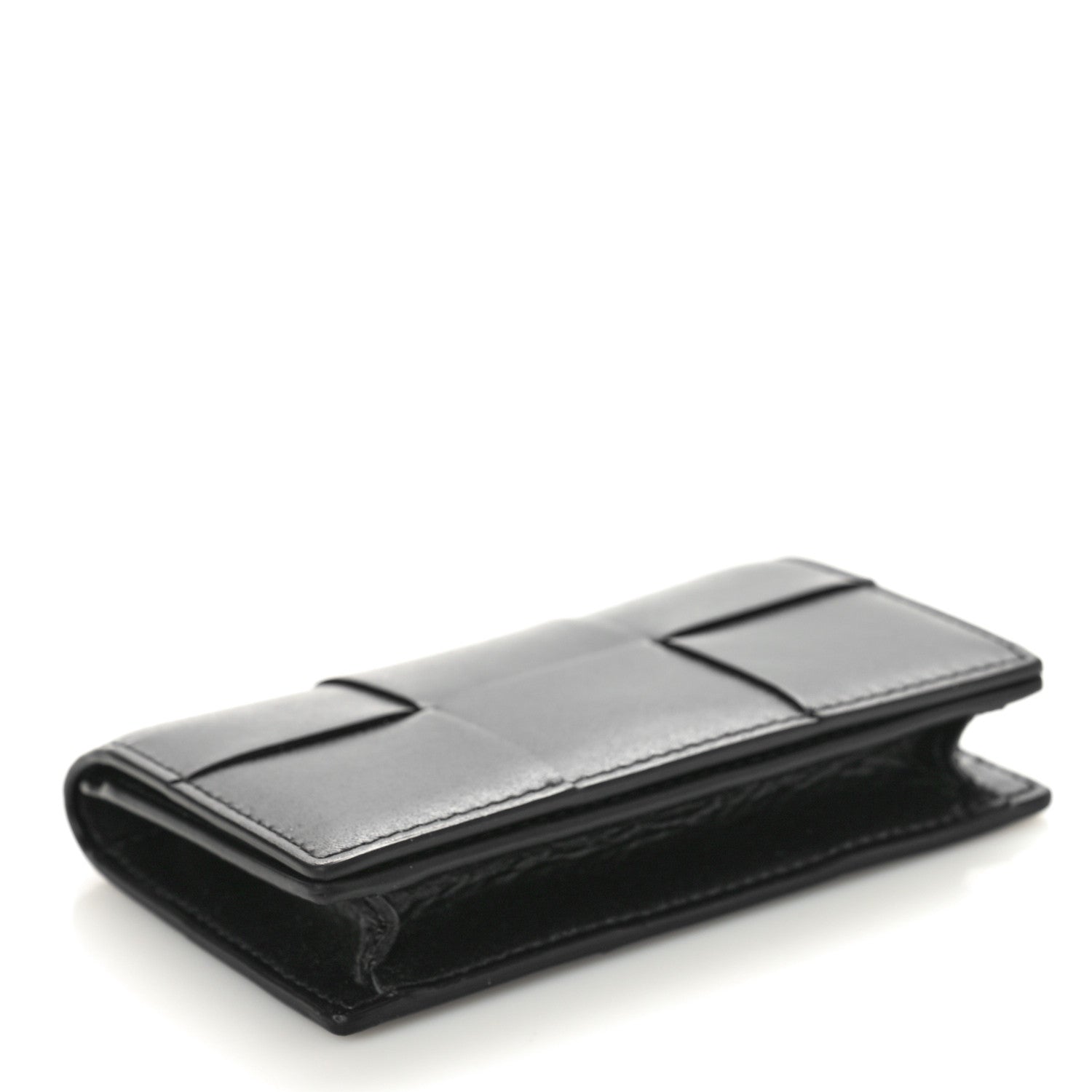 Bottega Veneta Nappa Maxi Intrecciato Card Holder Wallet Black 4 of 7