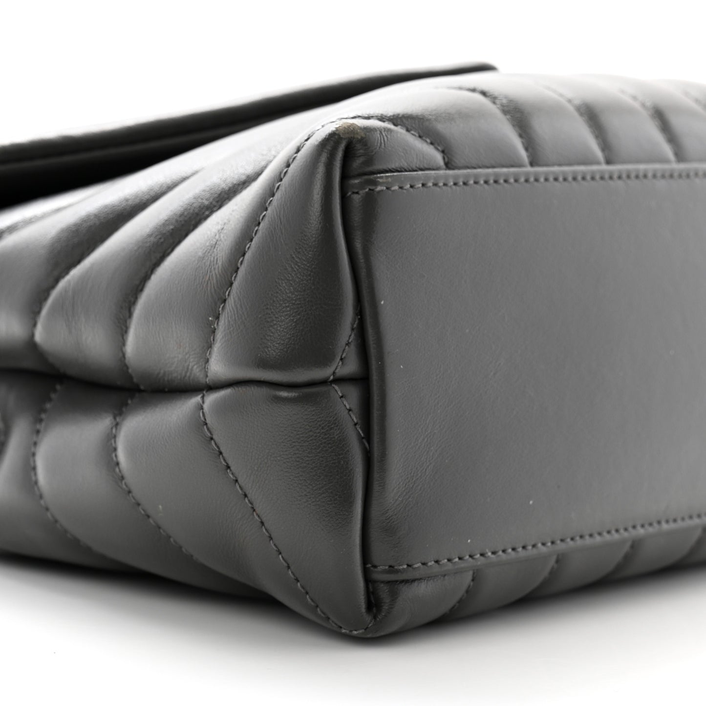 Calfskin Y Quilted Monogram Small Loulou Chain Satchel Earth