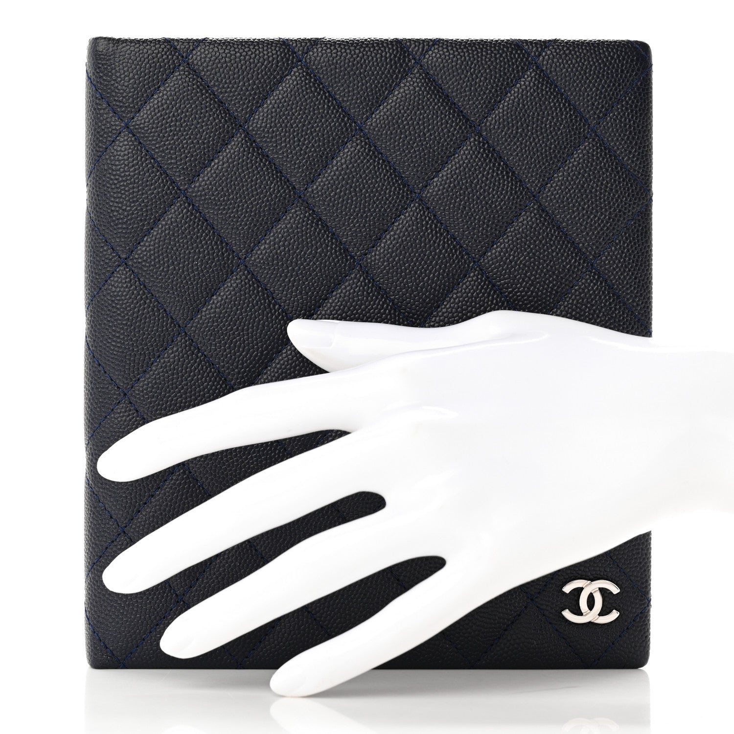 Chanel Caviar Quilted Notebook Navy Blue 2 of 9