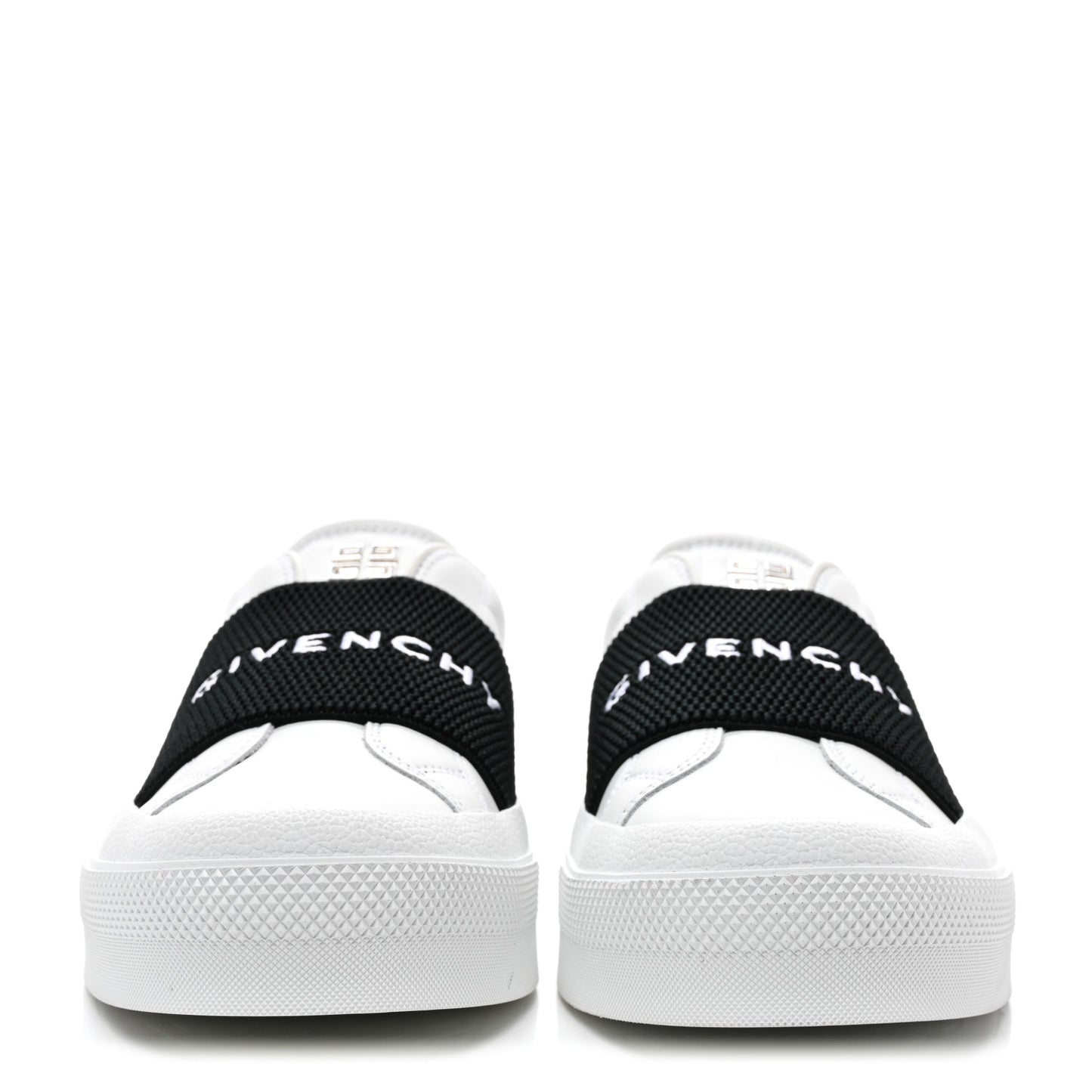 Calfskin Band Logo Womens City Sport Sneakers 38 White Black