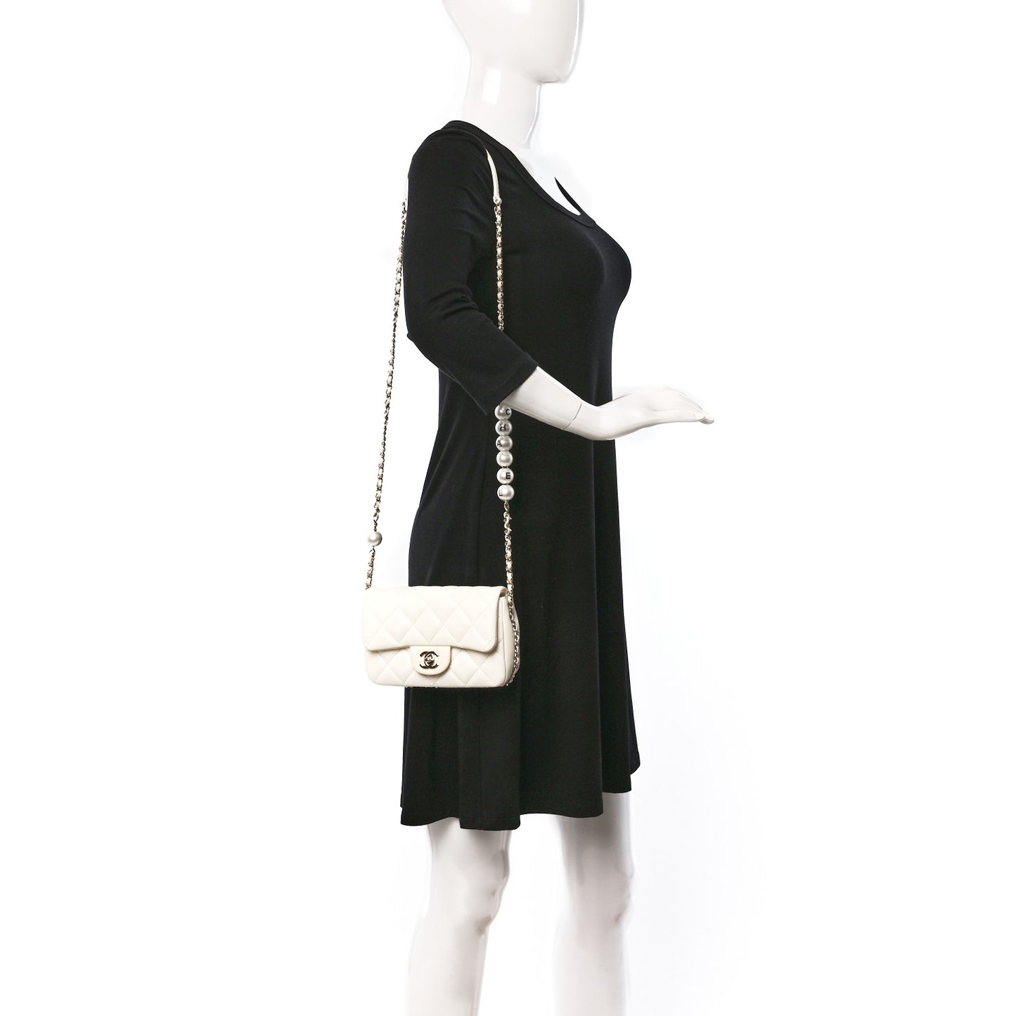 Lambskin Quilted Mini My Precious Flap White