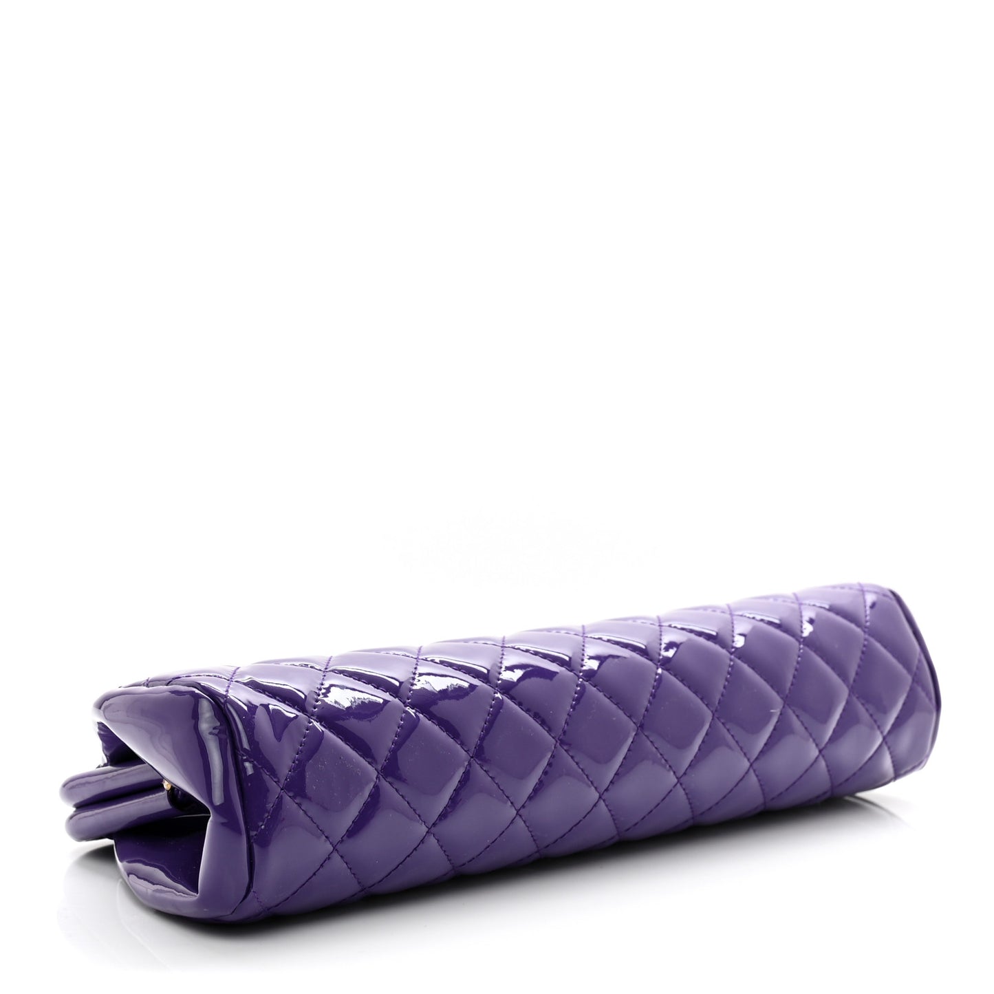 Patent Quilted Timeless Clutch Purple