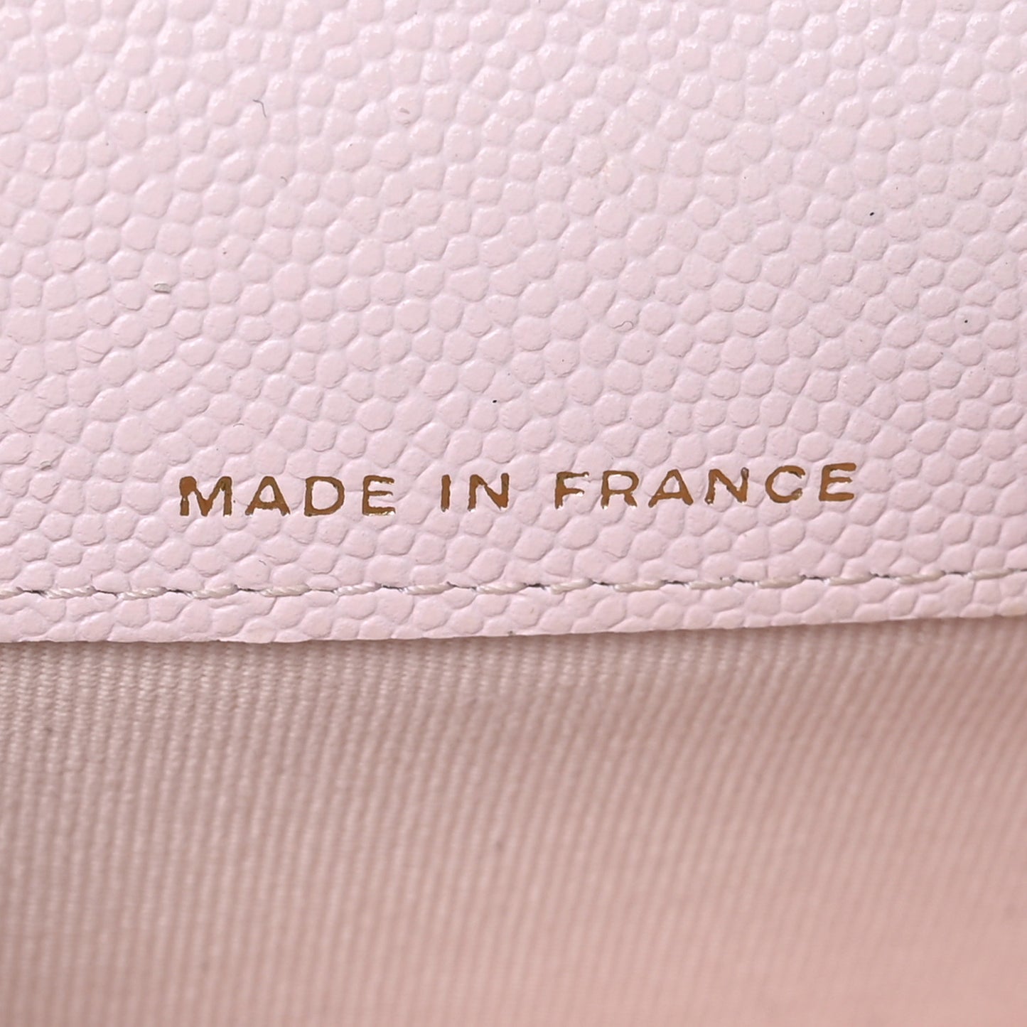 Caviar Quilted Flap Card Holder Wallet Light Pink