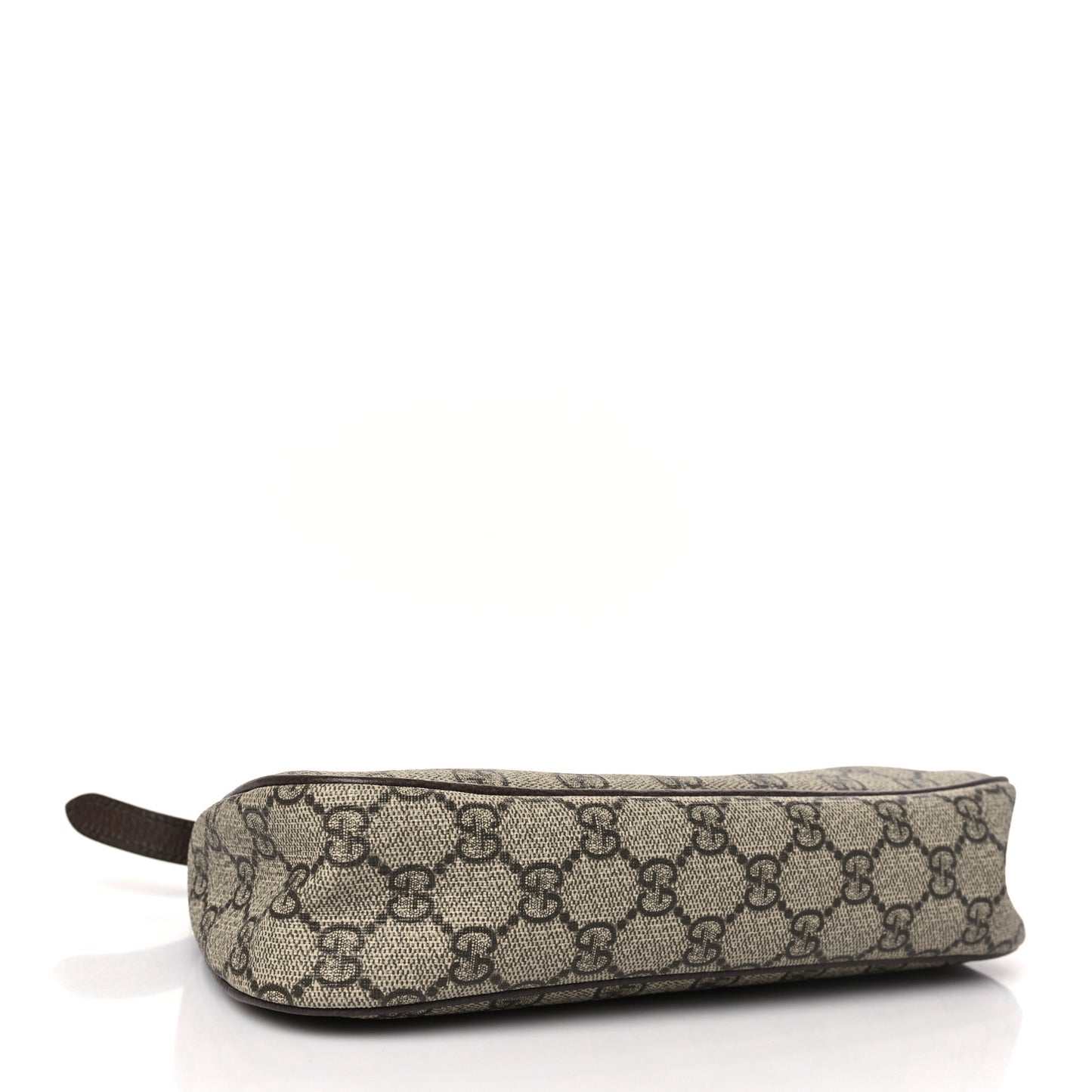 GG Supreme Monogram Textured Dollar Calfskin Small Ophidia Hobo Beige Ebony New Acero