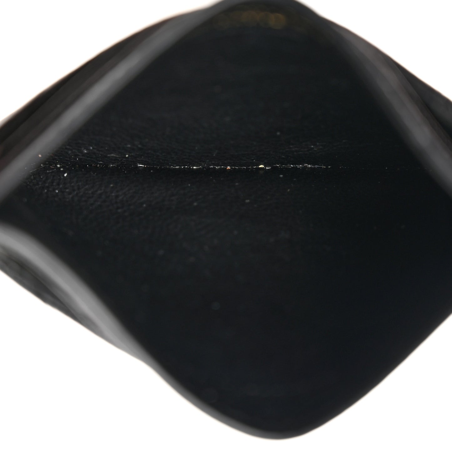 Grain De Poudre Matelasse Chevron Monogram Credit Card Case Black