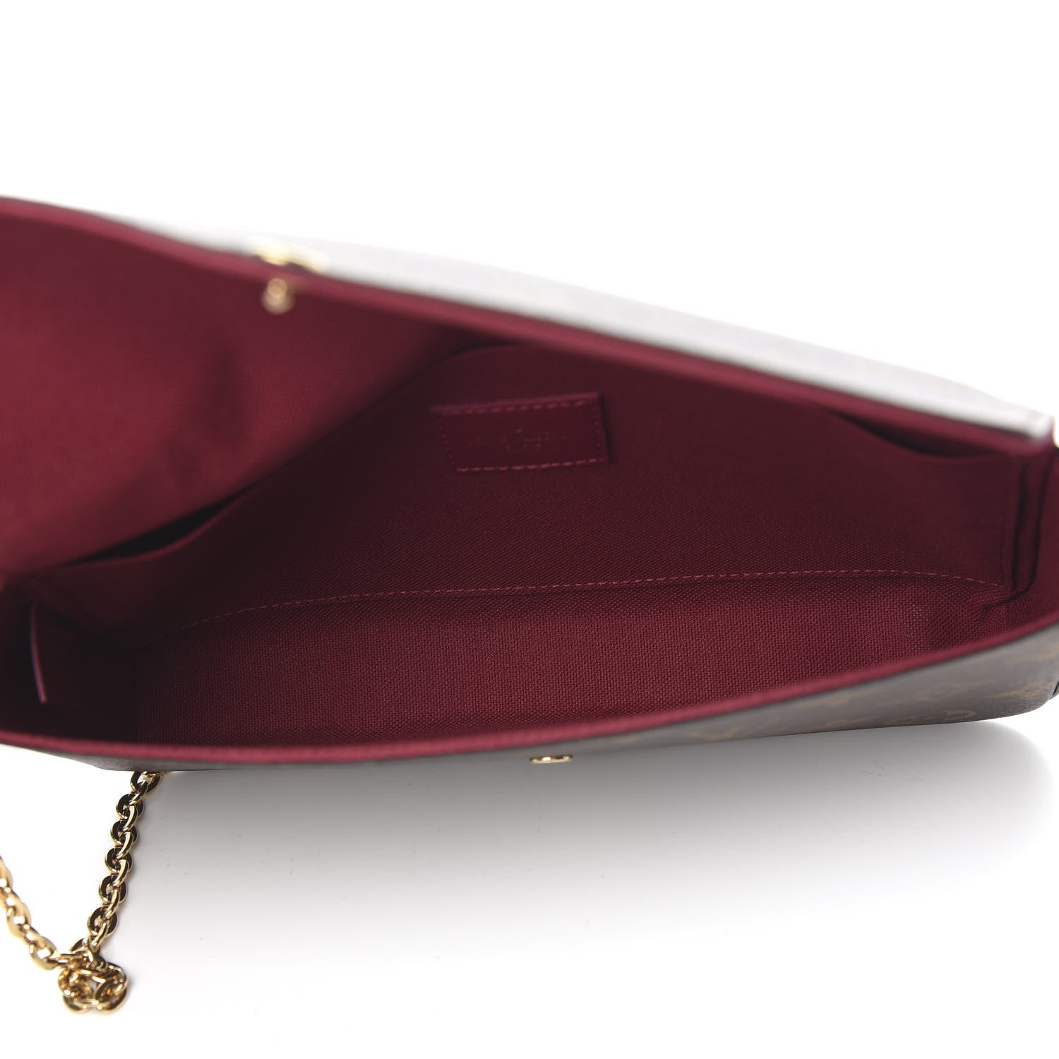 Louis Vuitton Monogram Pochette Felicie Chain Wallet Fuchsia 4 of 12