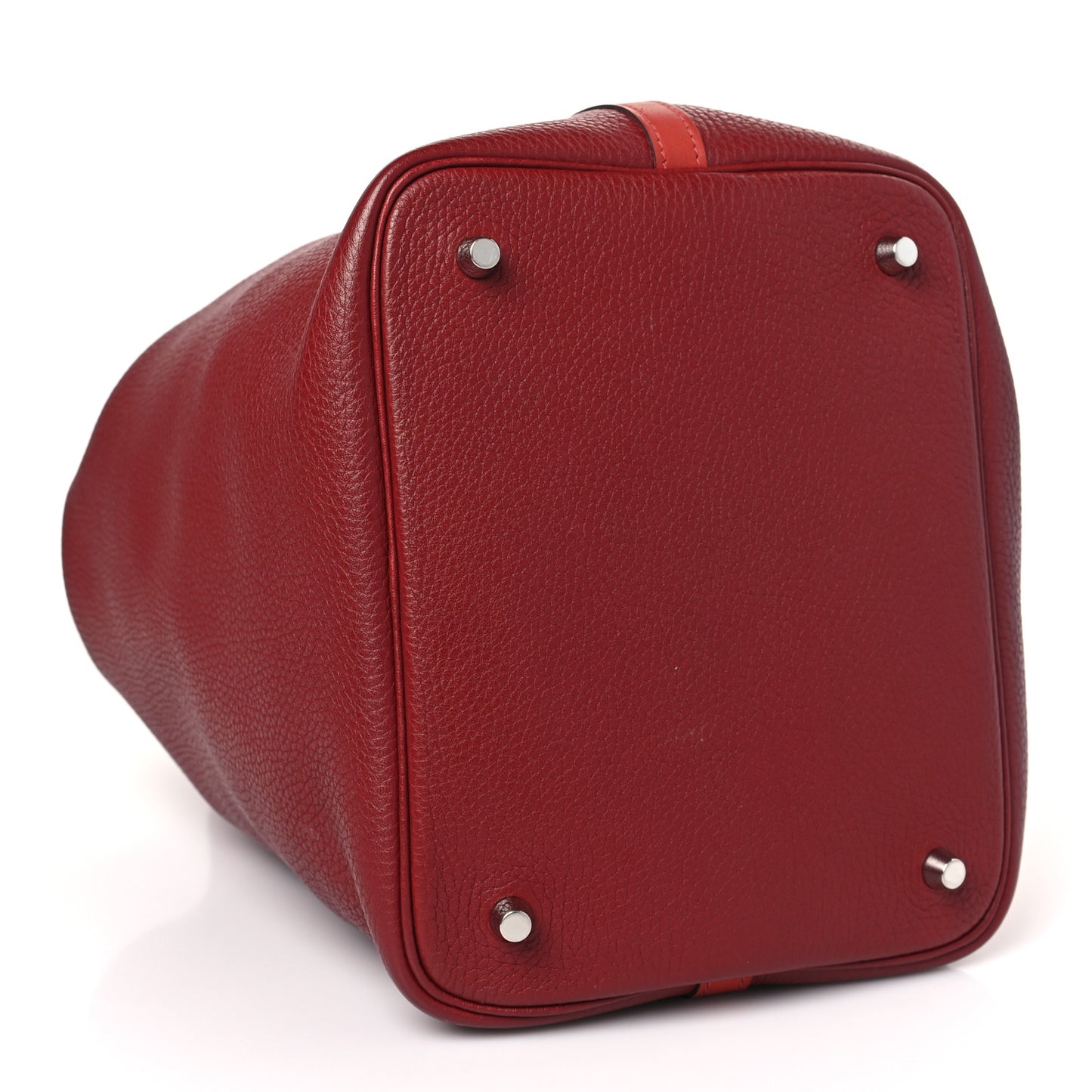 Taurillon Clemence Swift Picotin Lock 22 MM Rouge H Brique