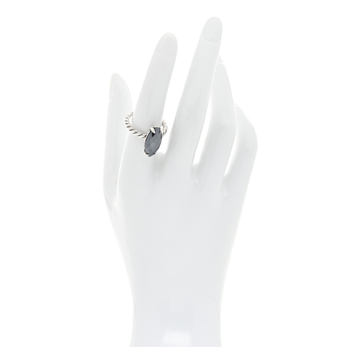 Sterling Silver Hematite Color Classics Marquise Ring 54 7