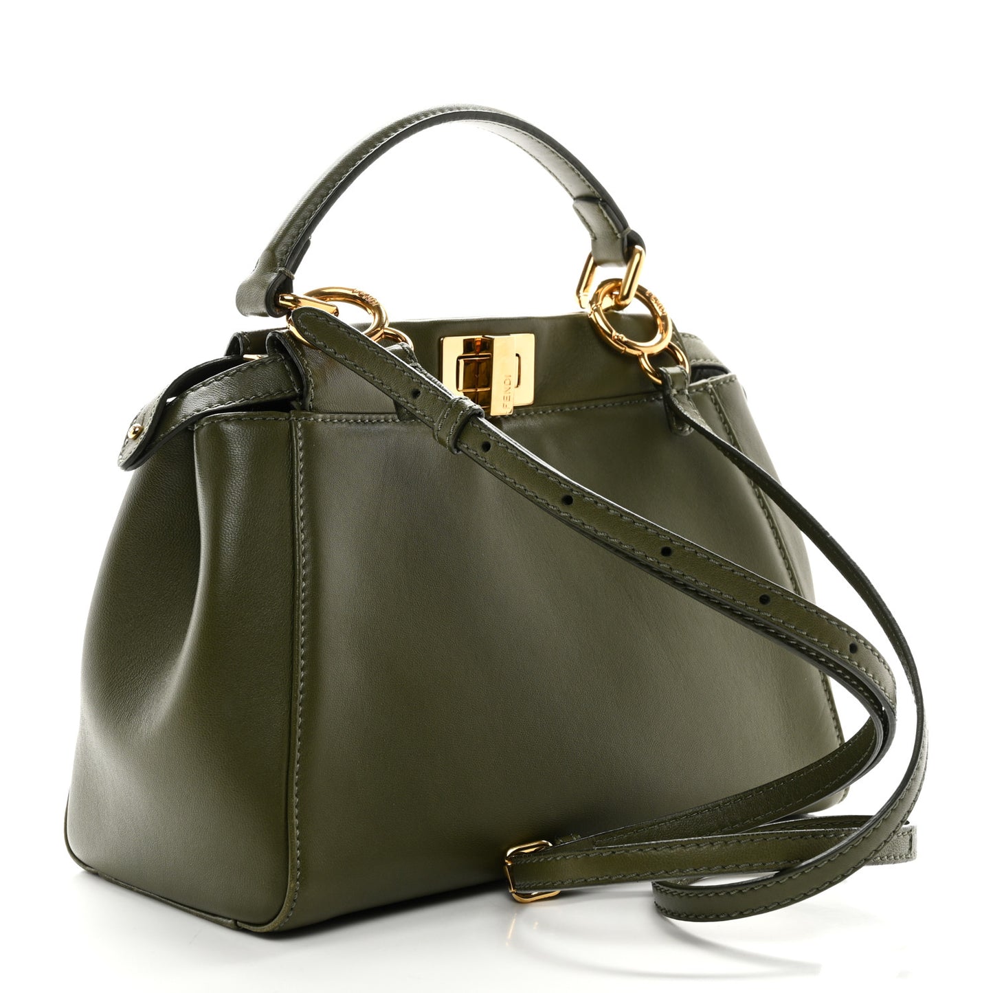 Nappa Mini Peekaboo Iconic Satchel Verde Equatore