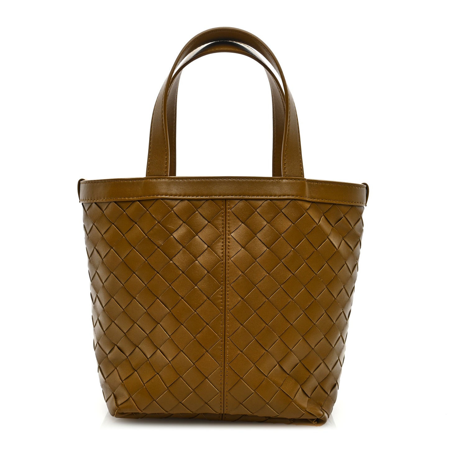 Nappa Intrecciato Small Flip Flap Tote Acorn