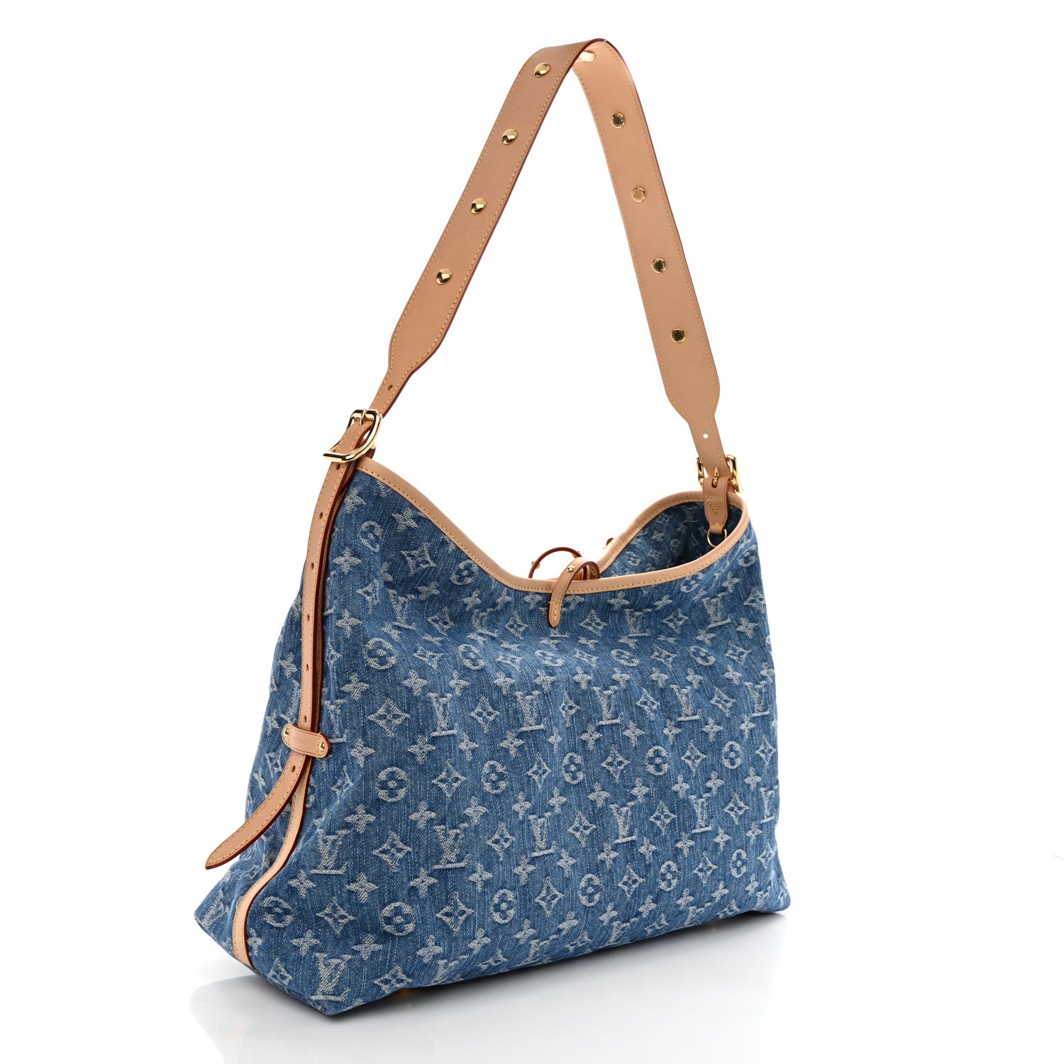 Louis Vuitton Monogram Denim CarryAll MM Blue 4 of 12