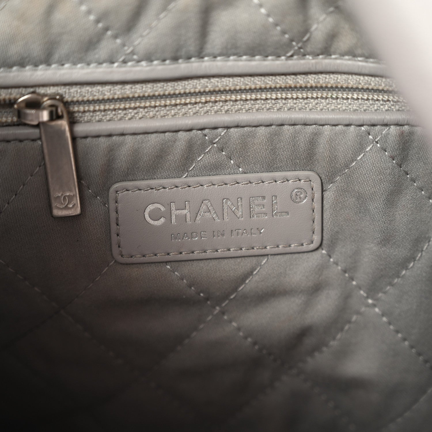 Chanel Shiny Calfskin Quilted Small Chanel 22 Grey 7 of 15