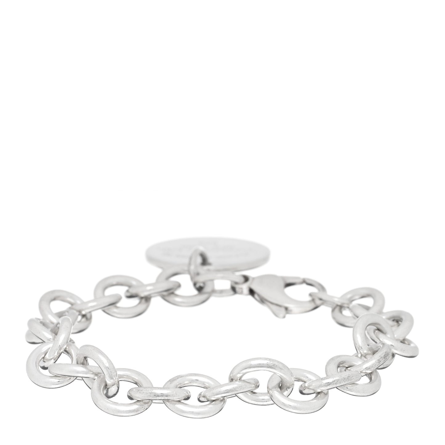 Sterling Silver Return to Tiffany Round Tag Charm Bracelet