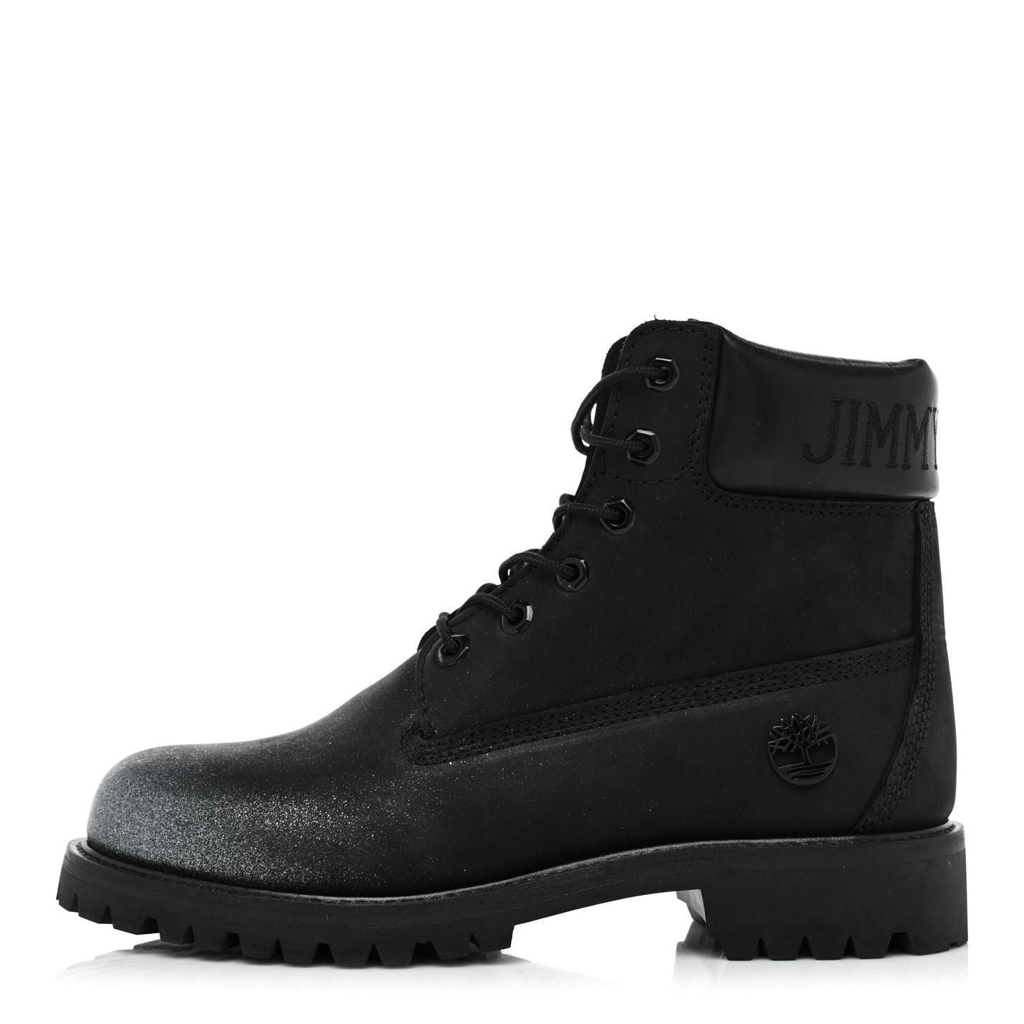 X TIMBERLAND Nubuck Glitter Ankle Boots 10 Black Gunmetal