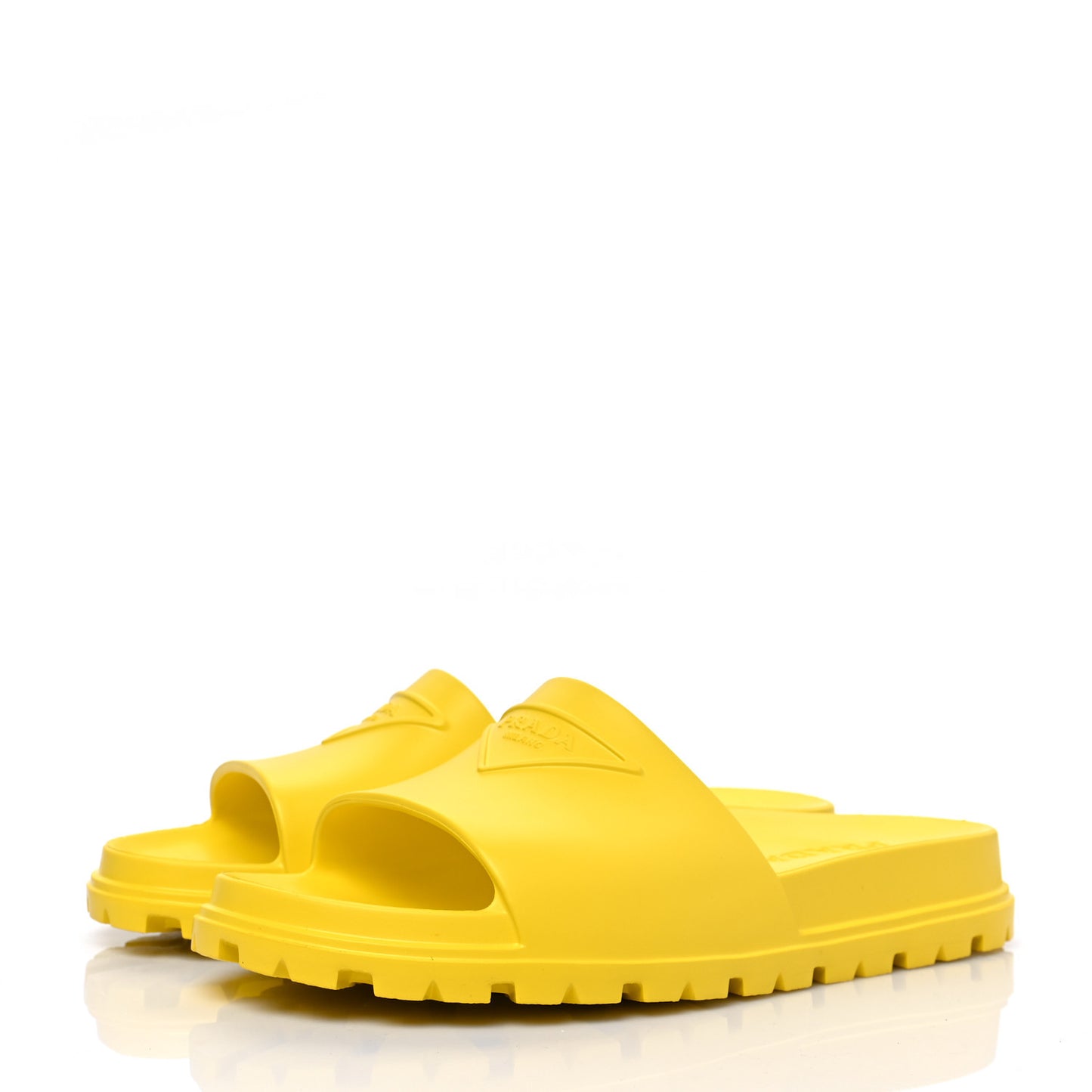 EVA Rubber Triangle Logo Embossed Mens Lug Sole Slide Sandals 11 Sole