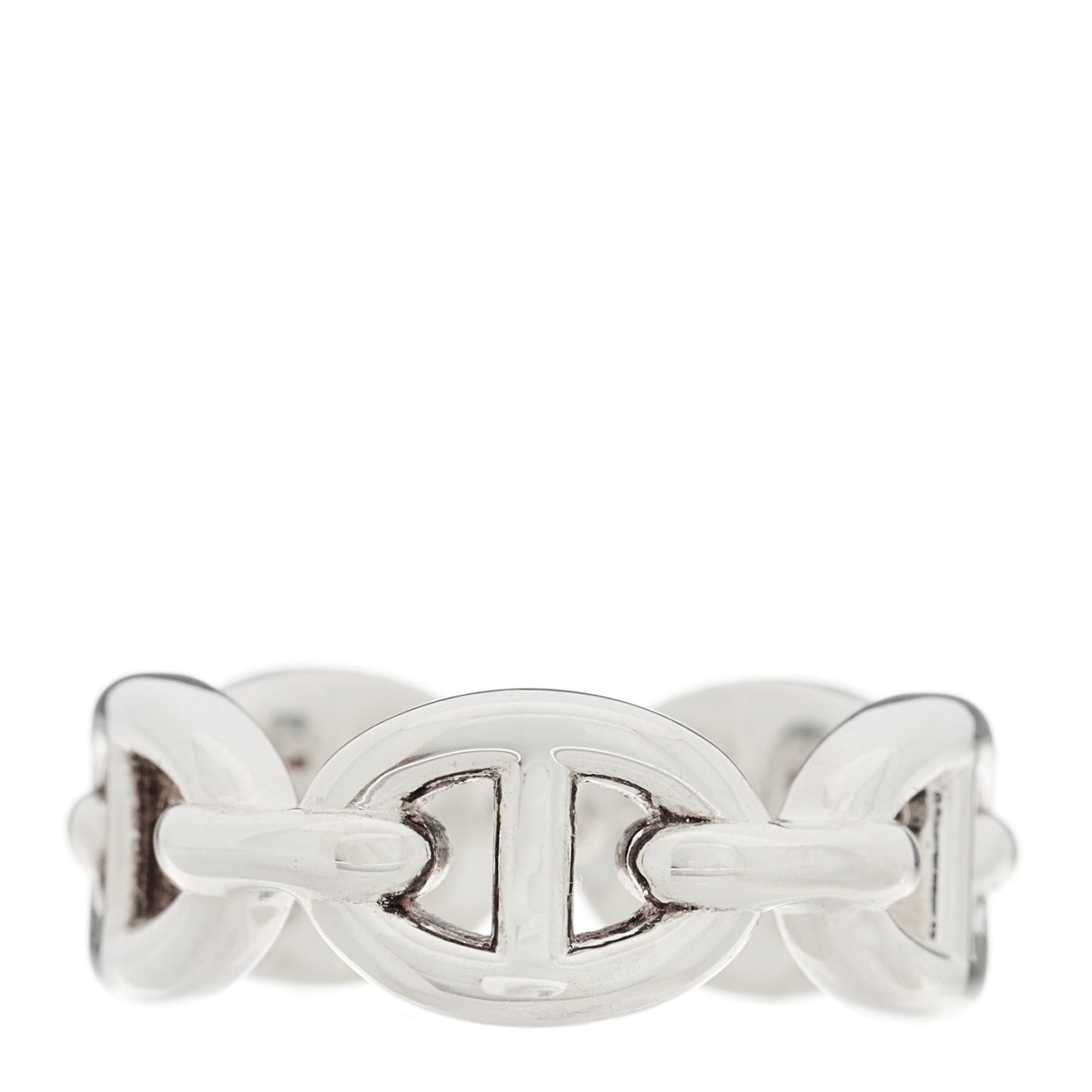 Sterling Silver PM Chaine d'Ancre Enchainee Band Ring 49 4.75