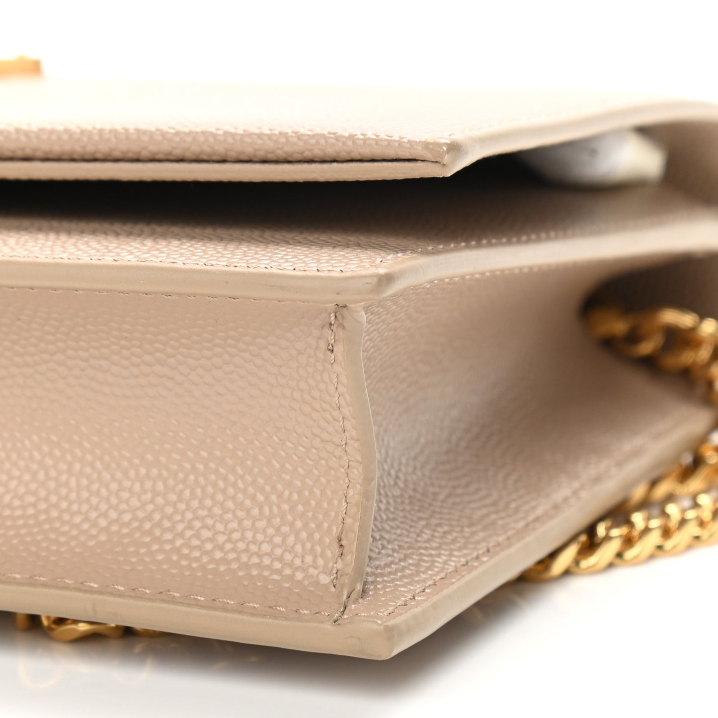 Grain De Poudre Classic Monogram Kate Tassel Chain Wallet Dark Beige