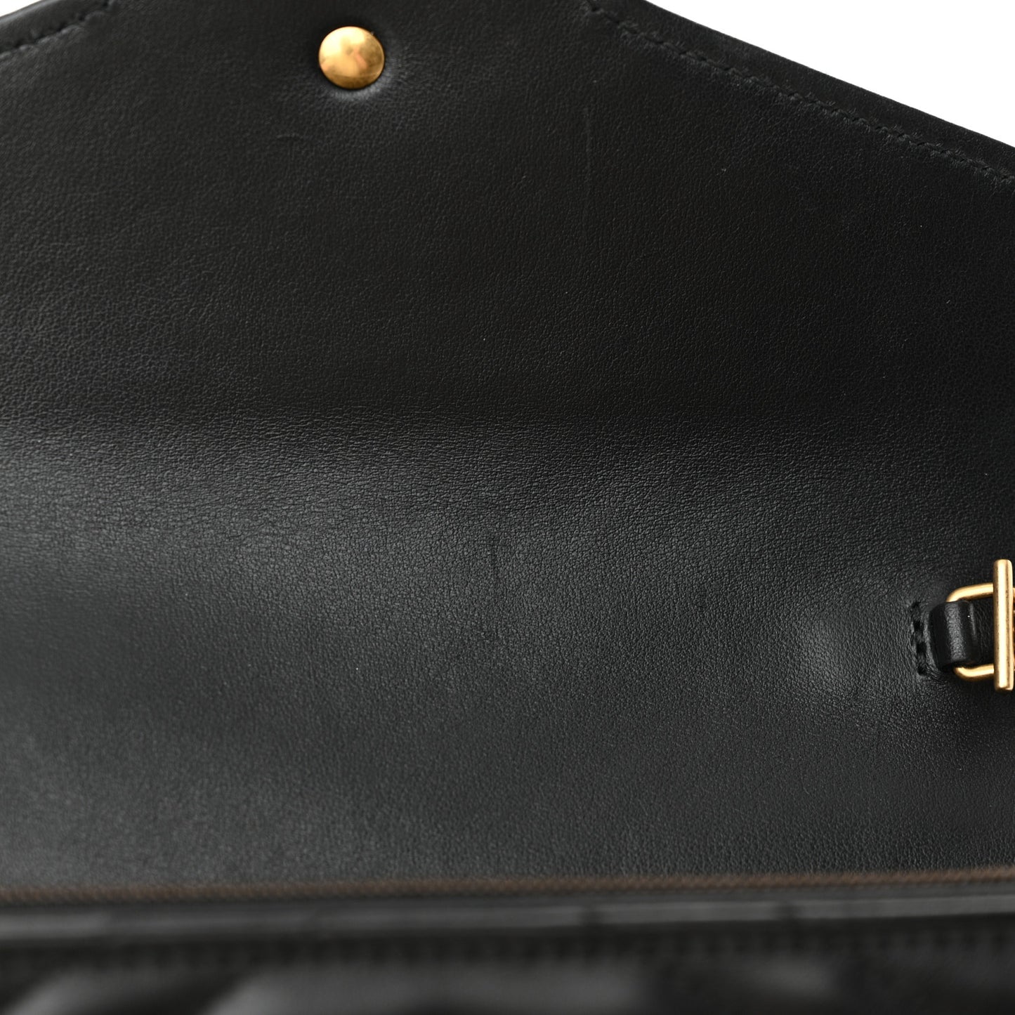 Calfskin Matelasse GG Marmont Chain Wallet Black