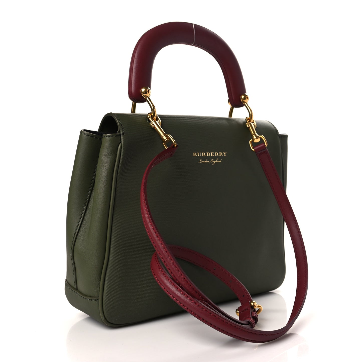 Trench Calfskin Medium DK88 Top Handle Bag Moss Green