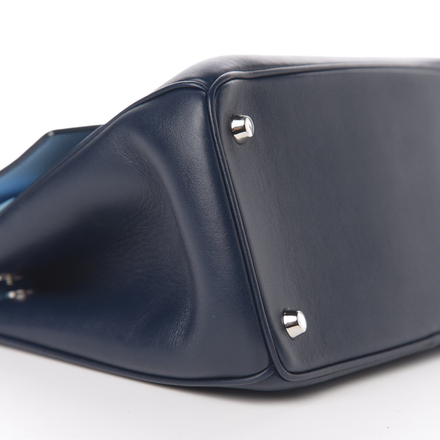 Smooth Calfskin Small Tri-Color Be Dior Flap Navy Blue