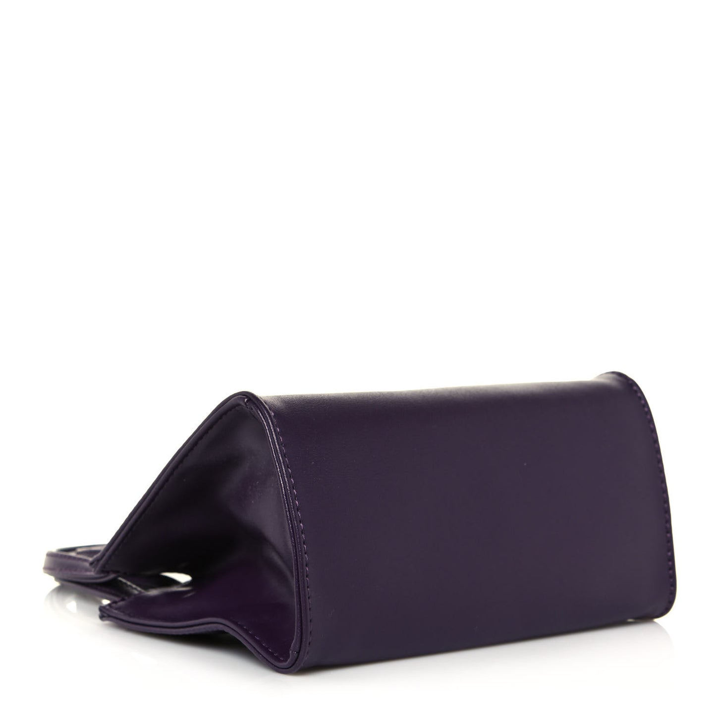 Vegan Leather Small Shopping Bag Eggplant