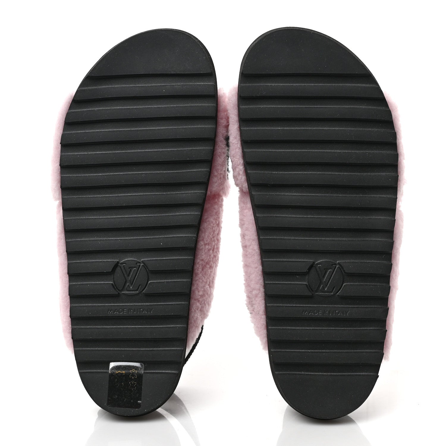 Louis Vuitton Shearling Calfskin Paseo Flat Comfort Sandal 37 Pink 5 of 8