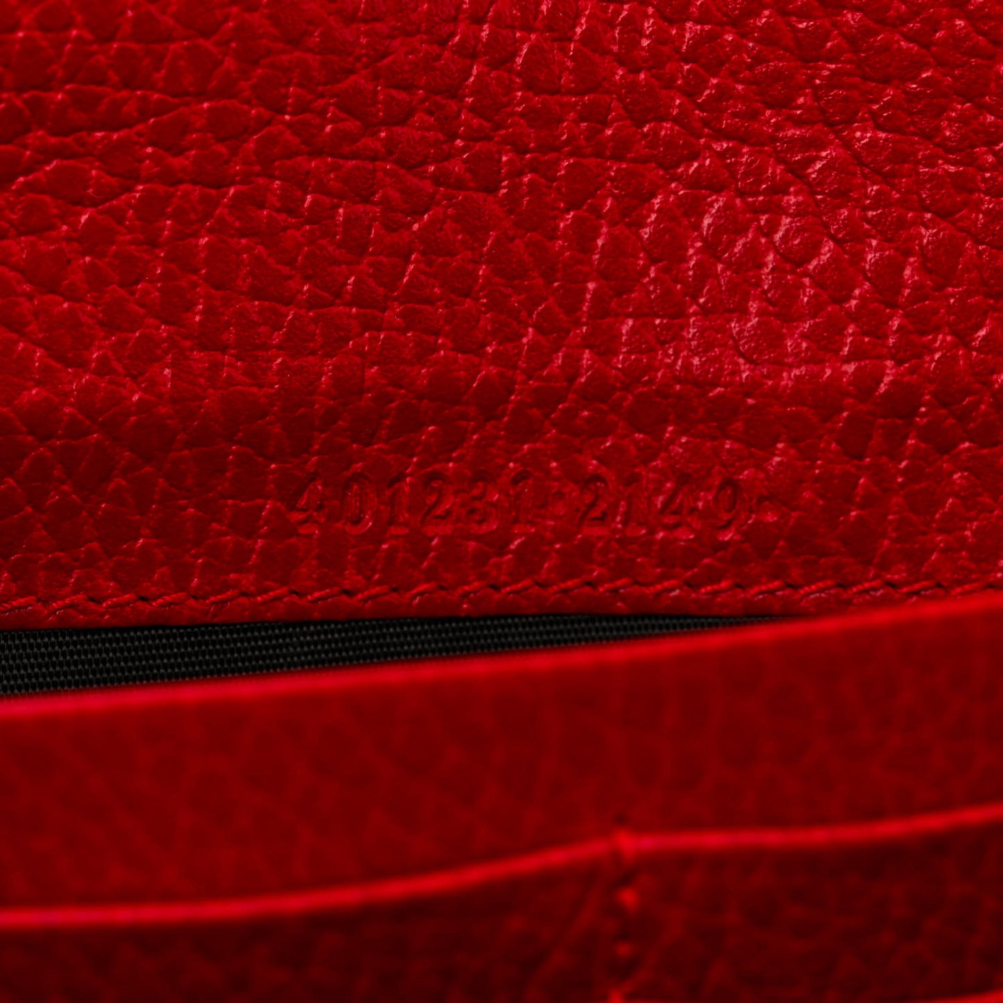 Calfskin Mini Dionysus Chain Wallet Hibiscus Red