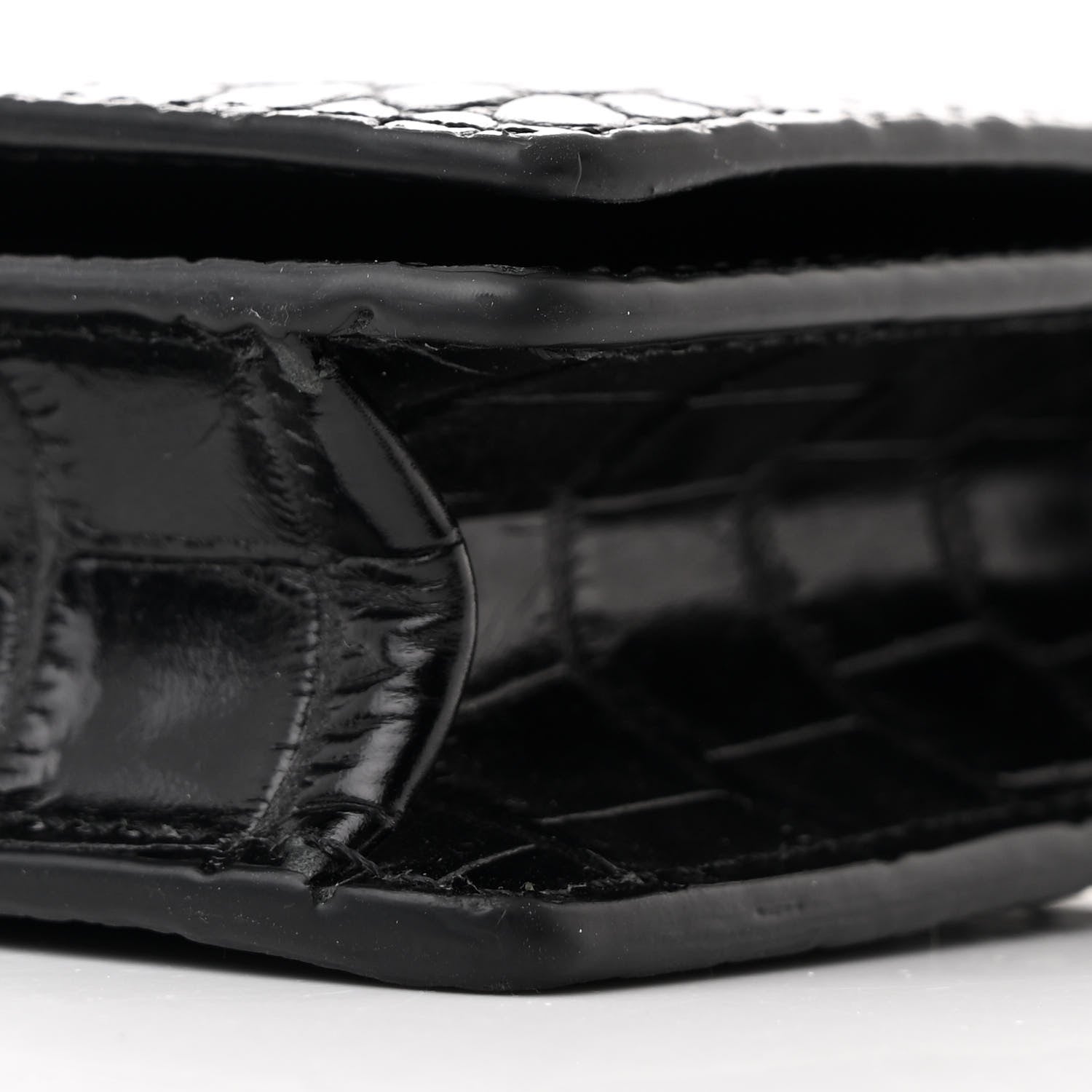 Tom Ford Crocodile Embossed Calfskin TF Mini Bag Black 9 of 9