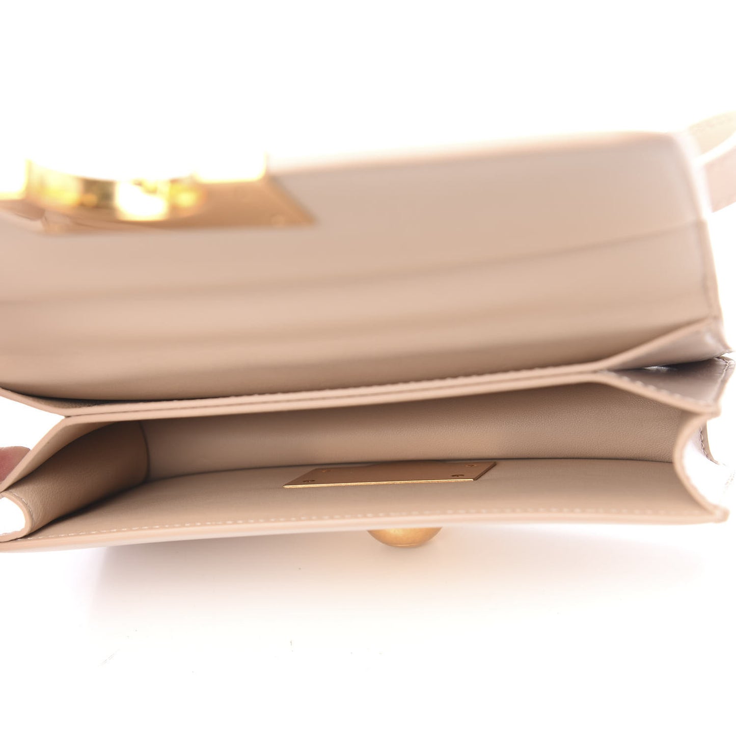 Spazzolato Calfskin Classic Mini BV Bag Nude