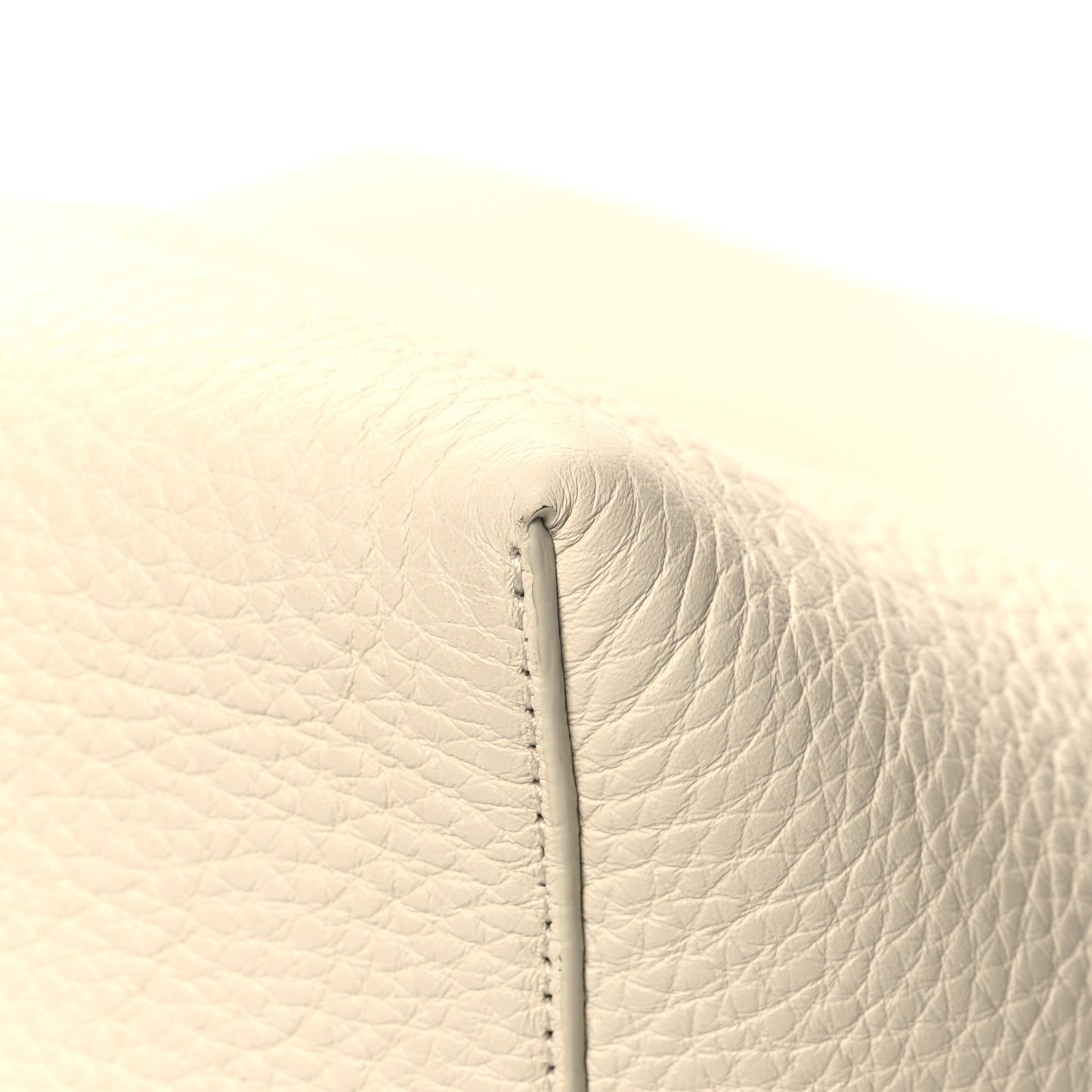 Grained Calfskin Medium N/S Park Tote Ivory