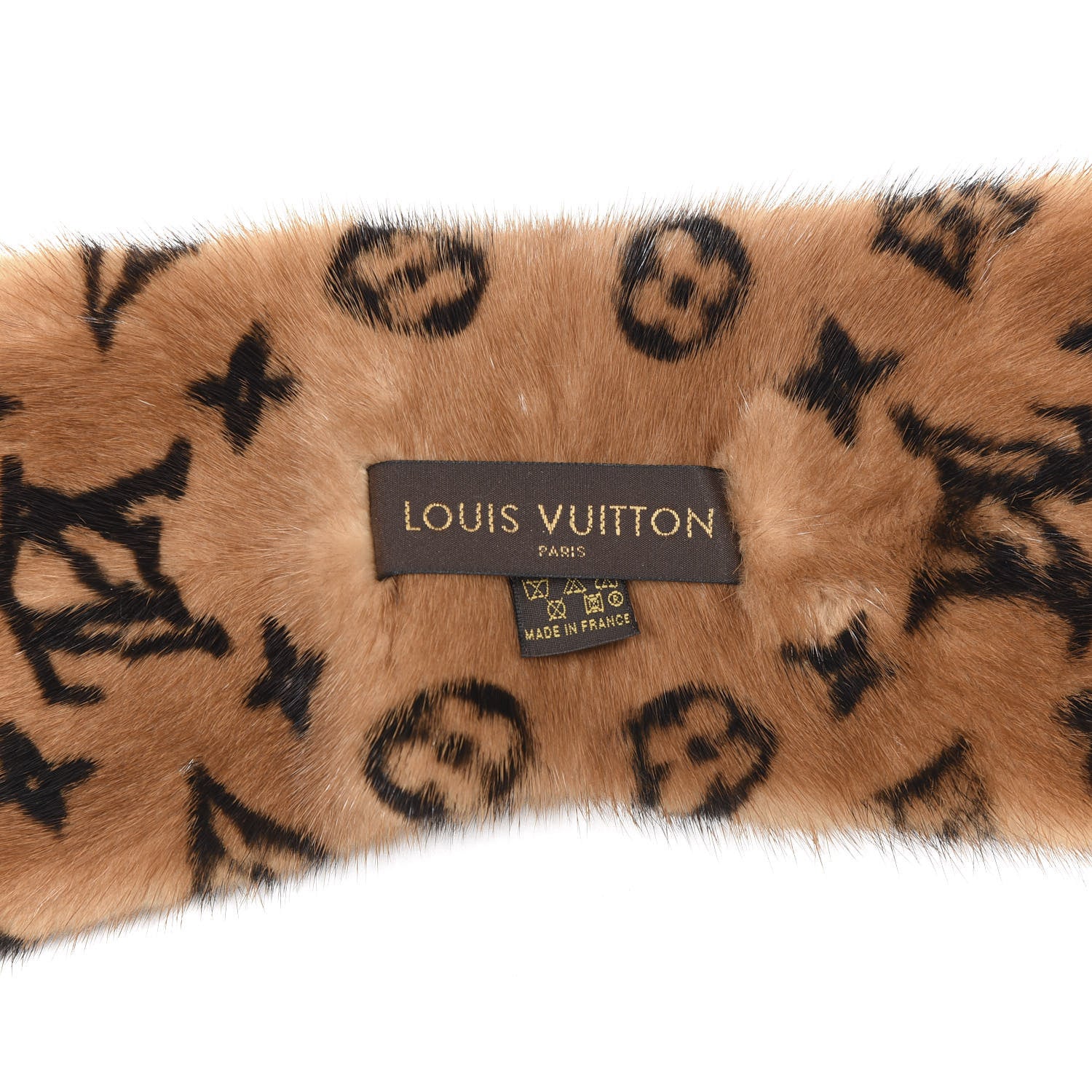 Louis Vuitton Monogram Mink Fur Scarf Stole Wrap 3 of 3
