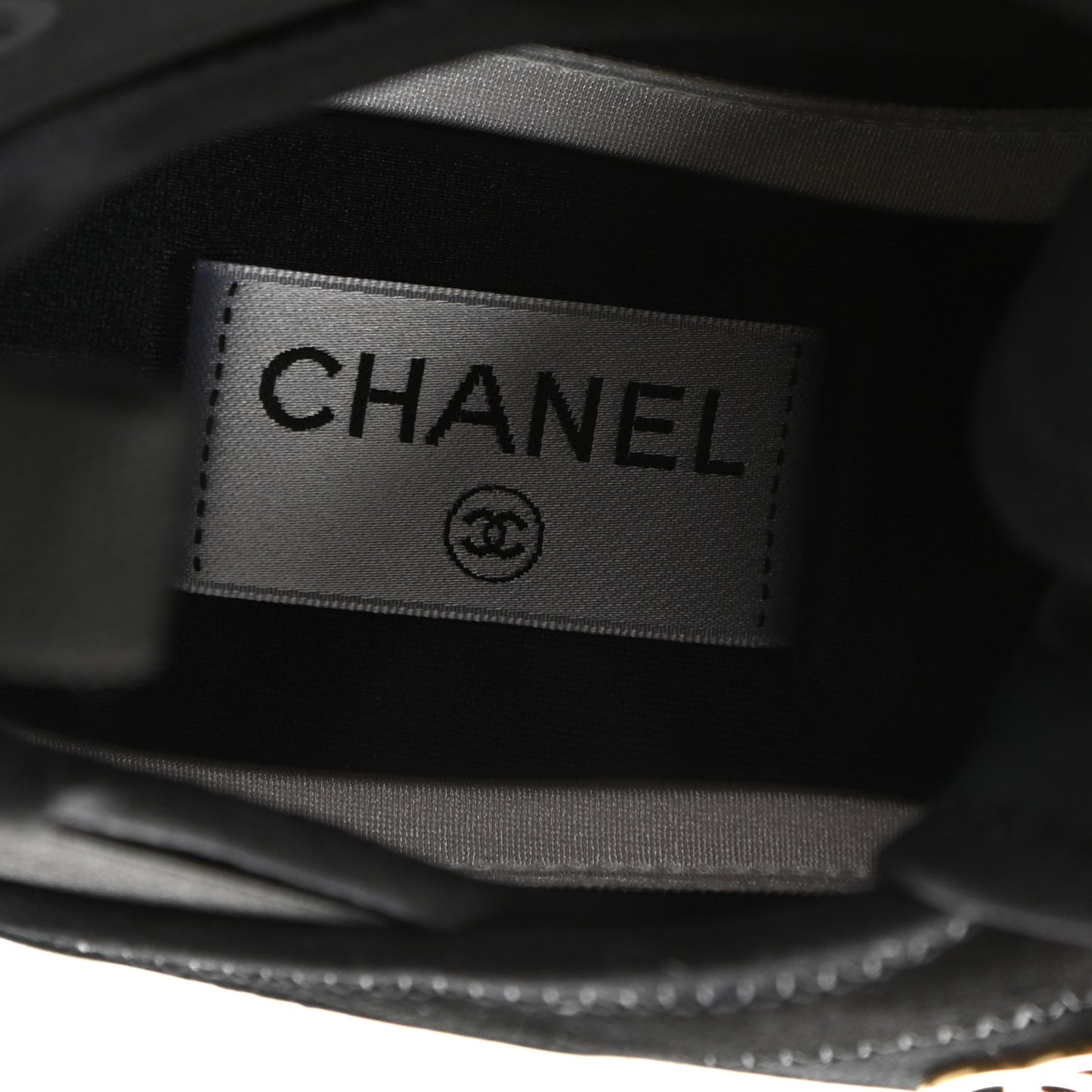 Velvet Calfskin Mixed Fibers CC Sneakers 40 Black