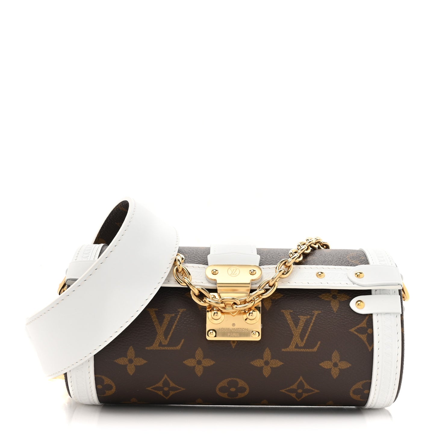 Monogram LV Match Papillon Trunk White