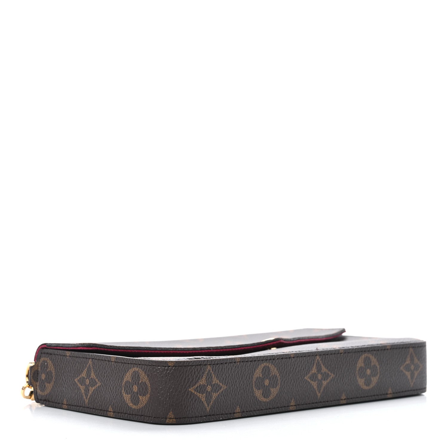 Louis Vuitton Monogram Pochette Felicie Chain Wallet Fuchsia 5 of 11
