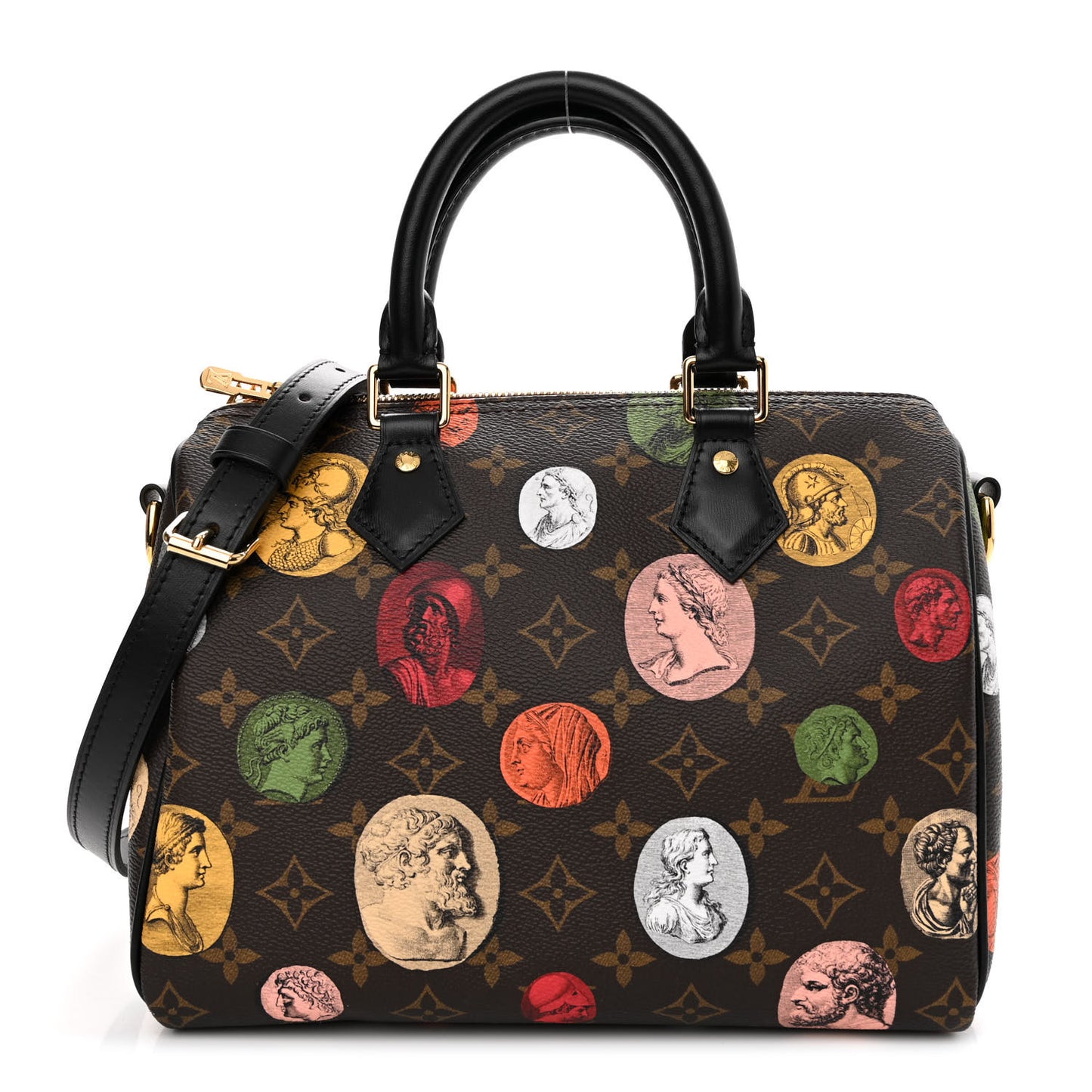 x FORNASETTI Monogram Cameo Speedy Bandouliere 25