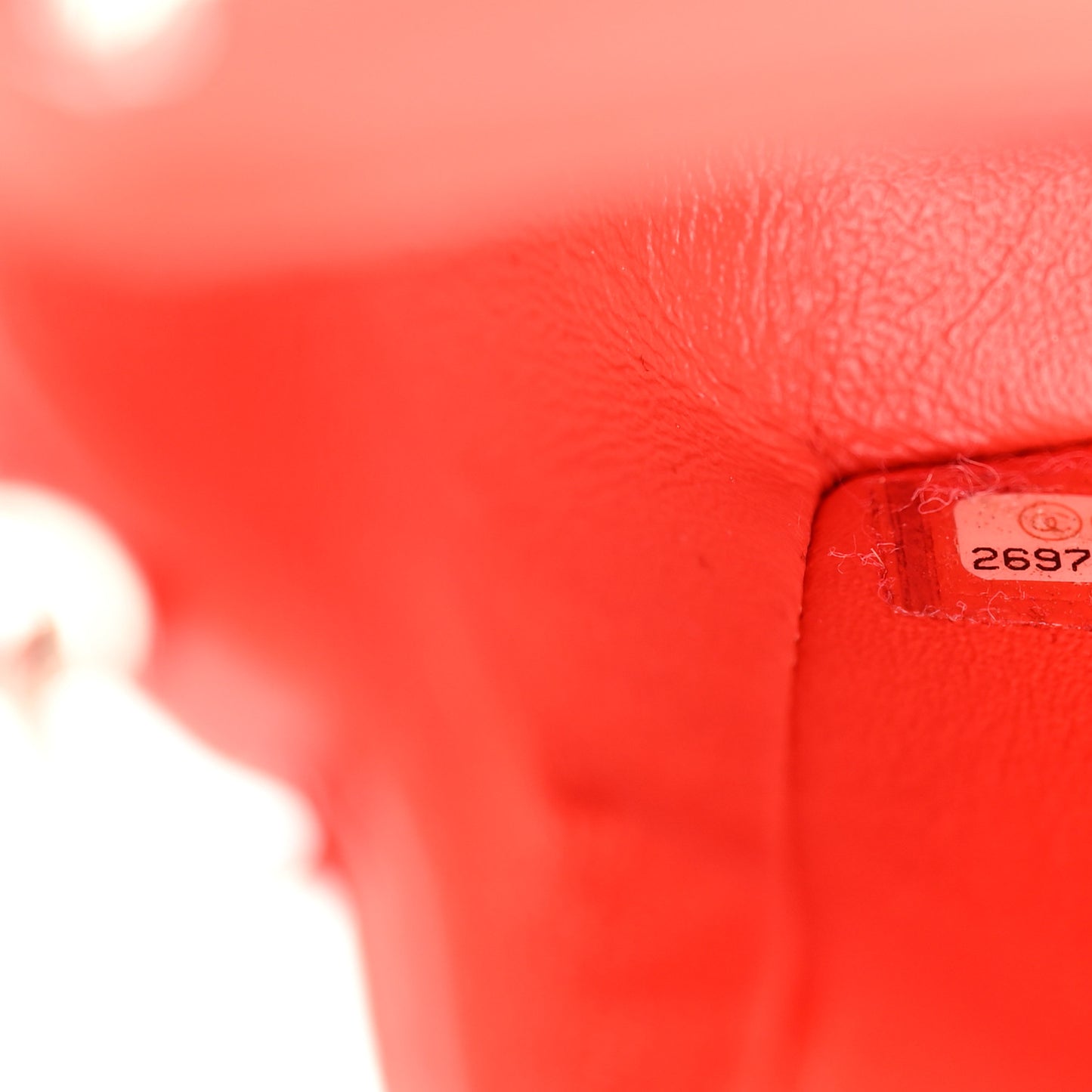 Lambskin Quilted Mini Rectangular Flap Red